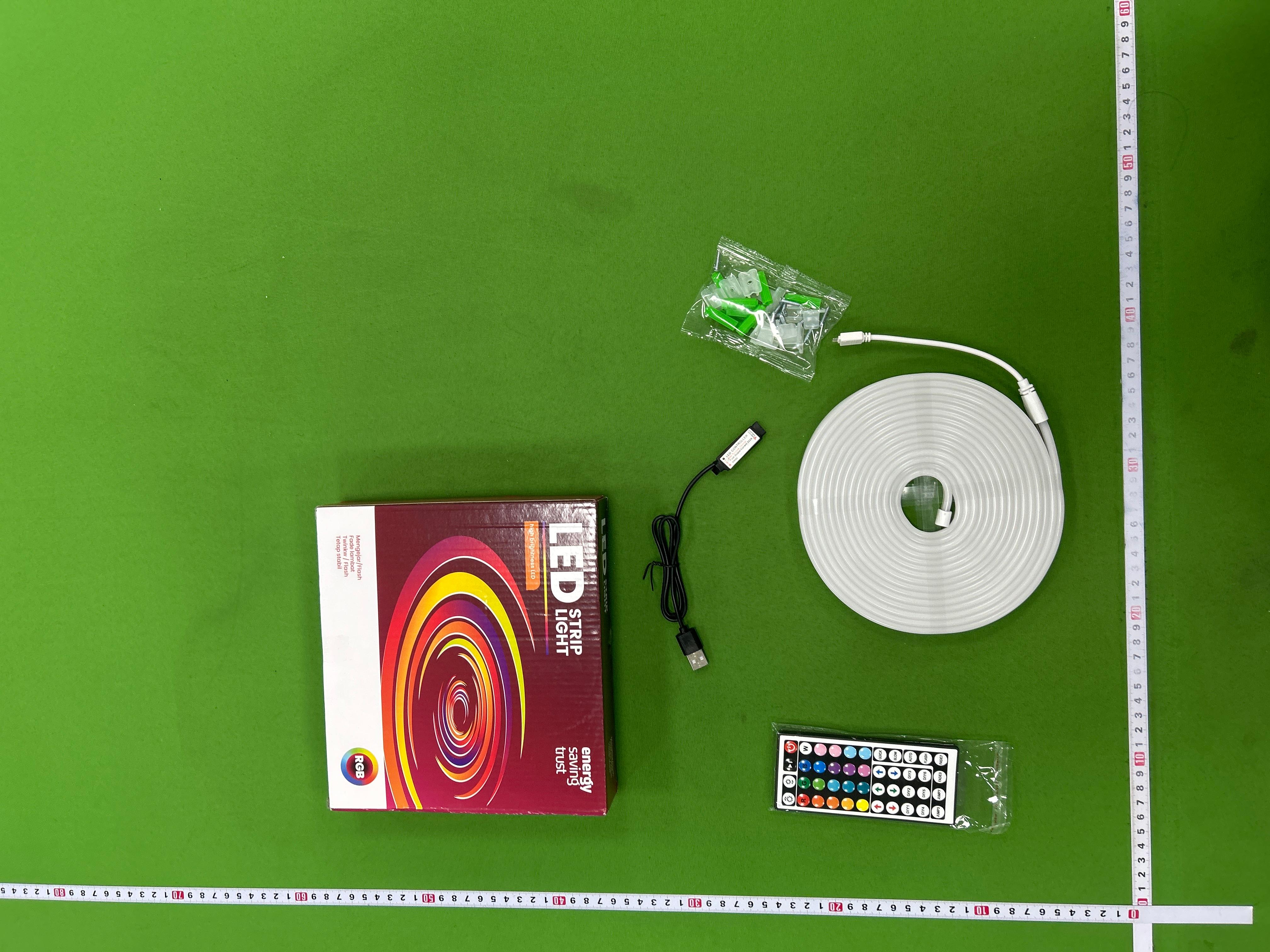 Foto QC 1 de Generic RGB LED Neon Light Strip 06*12 Flexible Silicone Bluetooth APP Remote Control