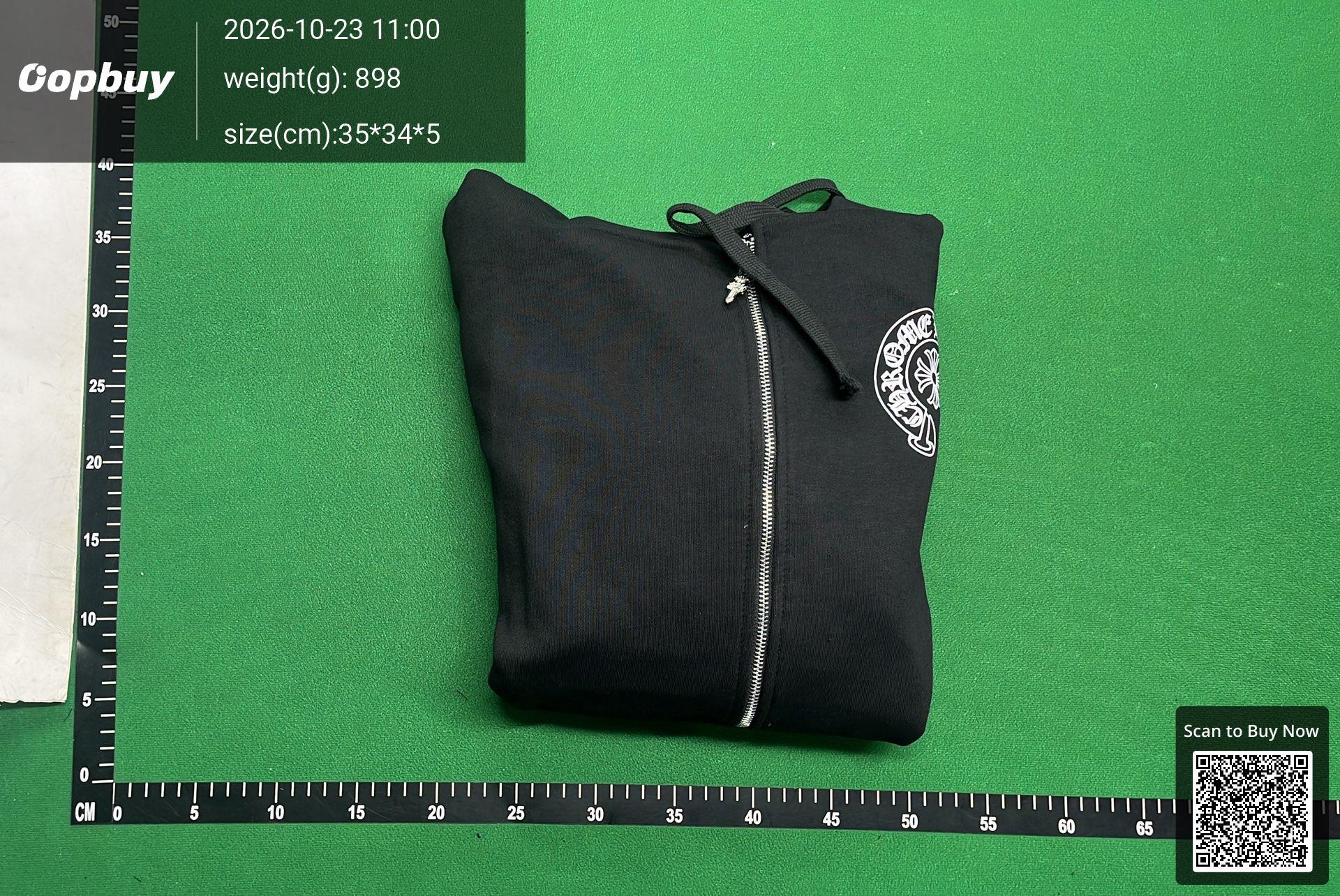 Foto QC 4 de Chrome Hearts Horseshoe Floral Cross Zip Hoodie Jacket Black