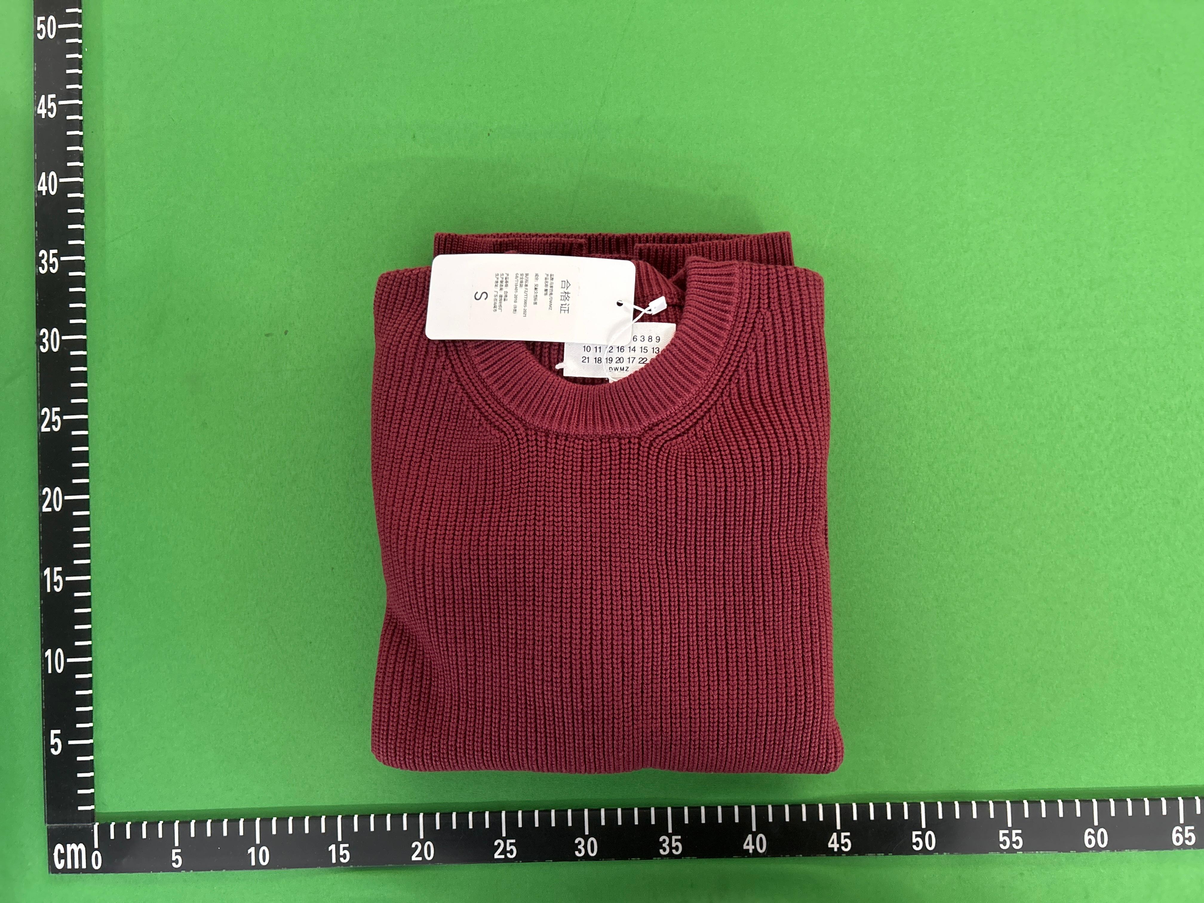 Foto QC 1 de Maison Margiela Crewneck Sweater Ribbed Knit Red