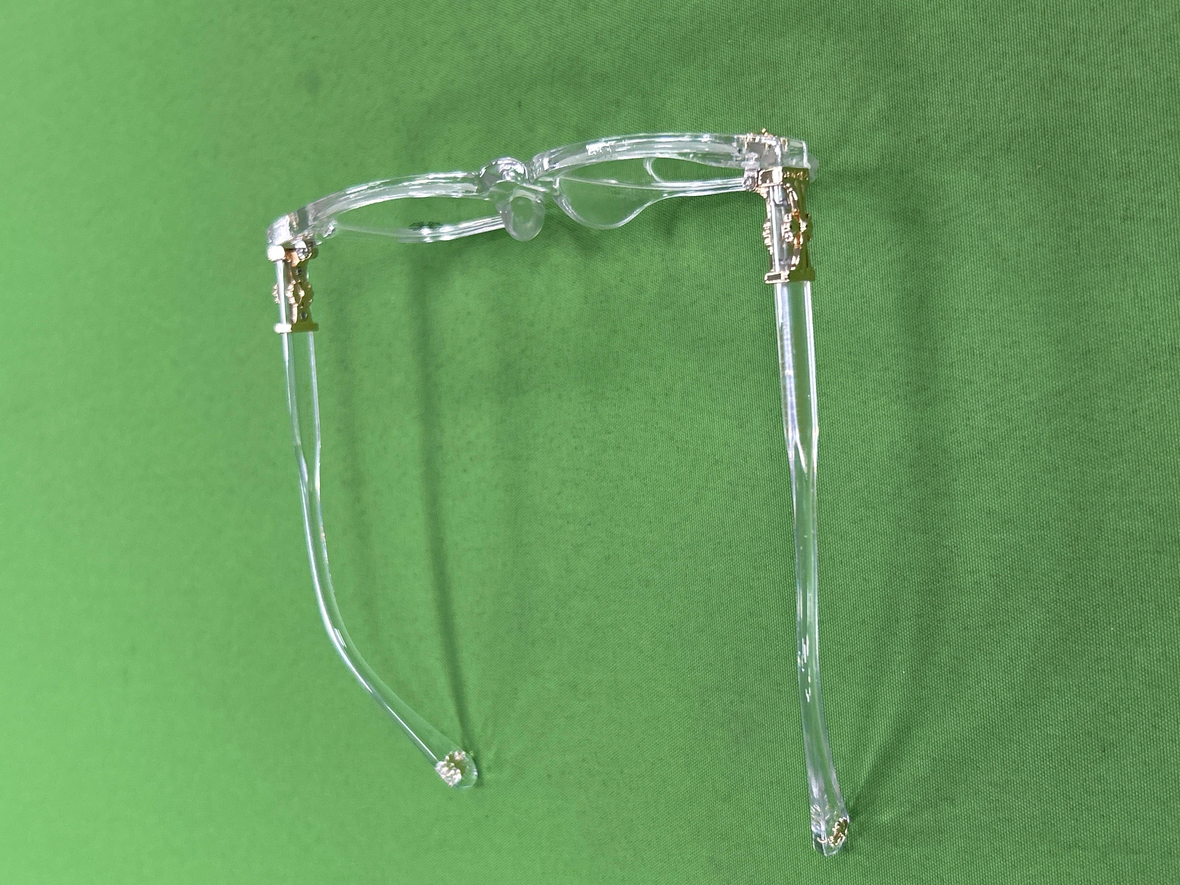 Foto QC 1 de Chrome Hearts Square-Frame Acetate Eyeglasses Black Clear (2273)