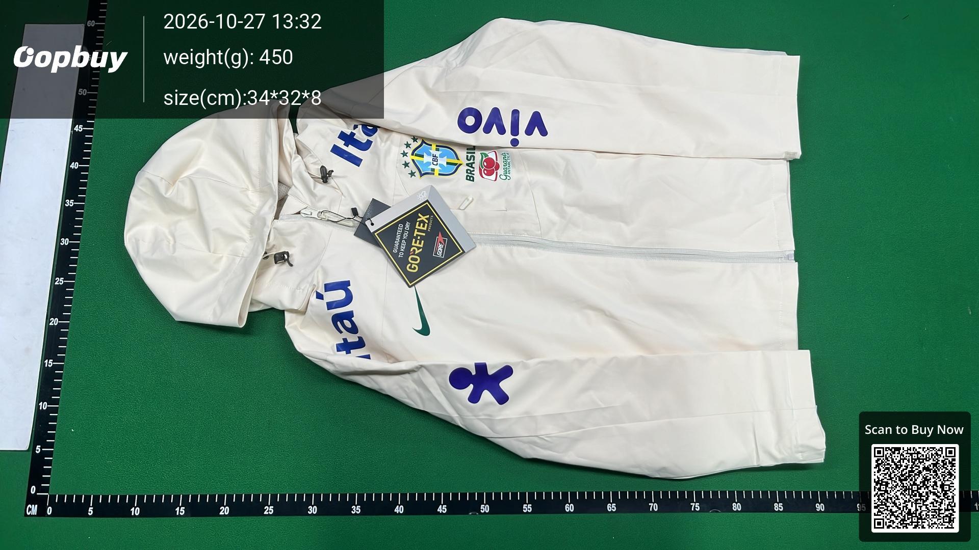 Foto QC 8 de Other Brazil National Football Team Neymar Training Windbreaker Jacket Hooded Mint Green