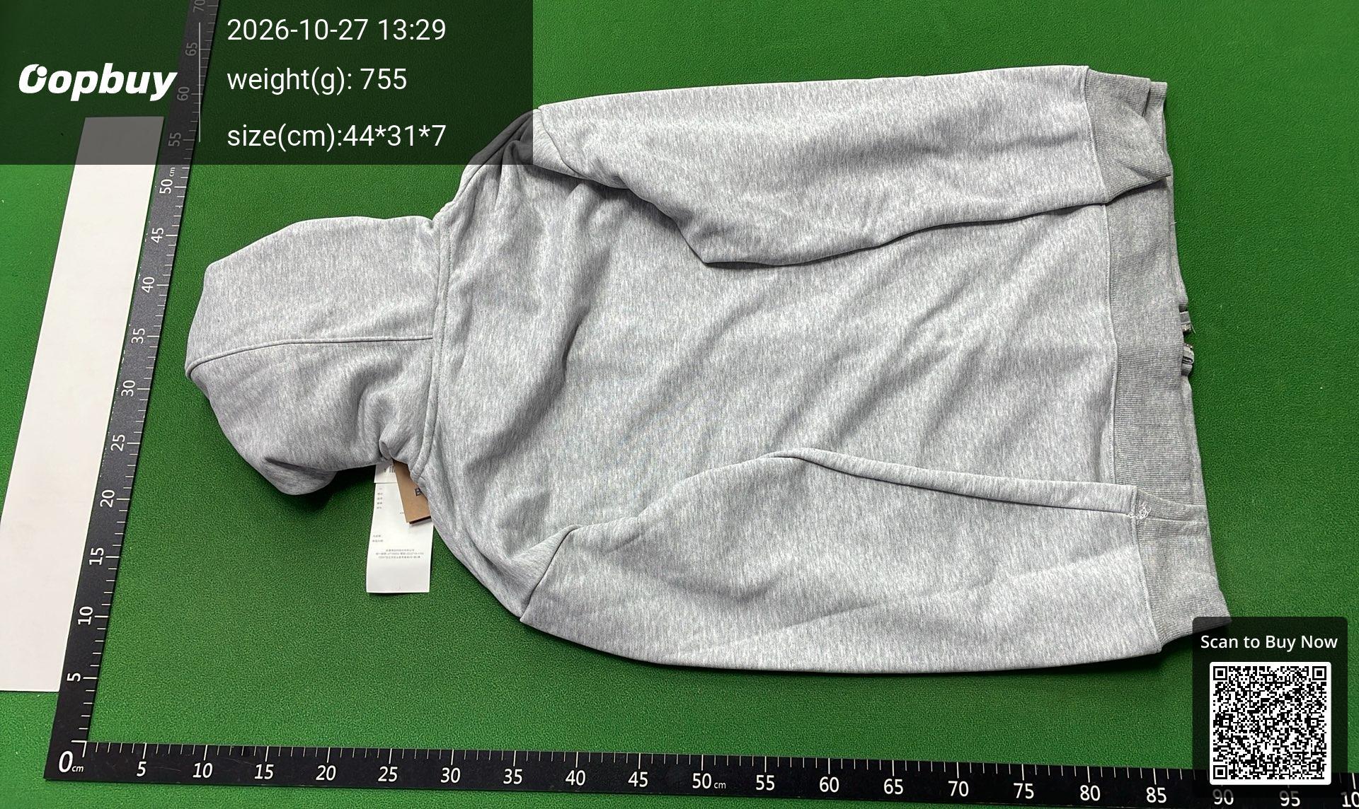 Foto QC 6 de Burberry Equestrian Knight Logo Hoodie Jacket Grey