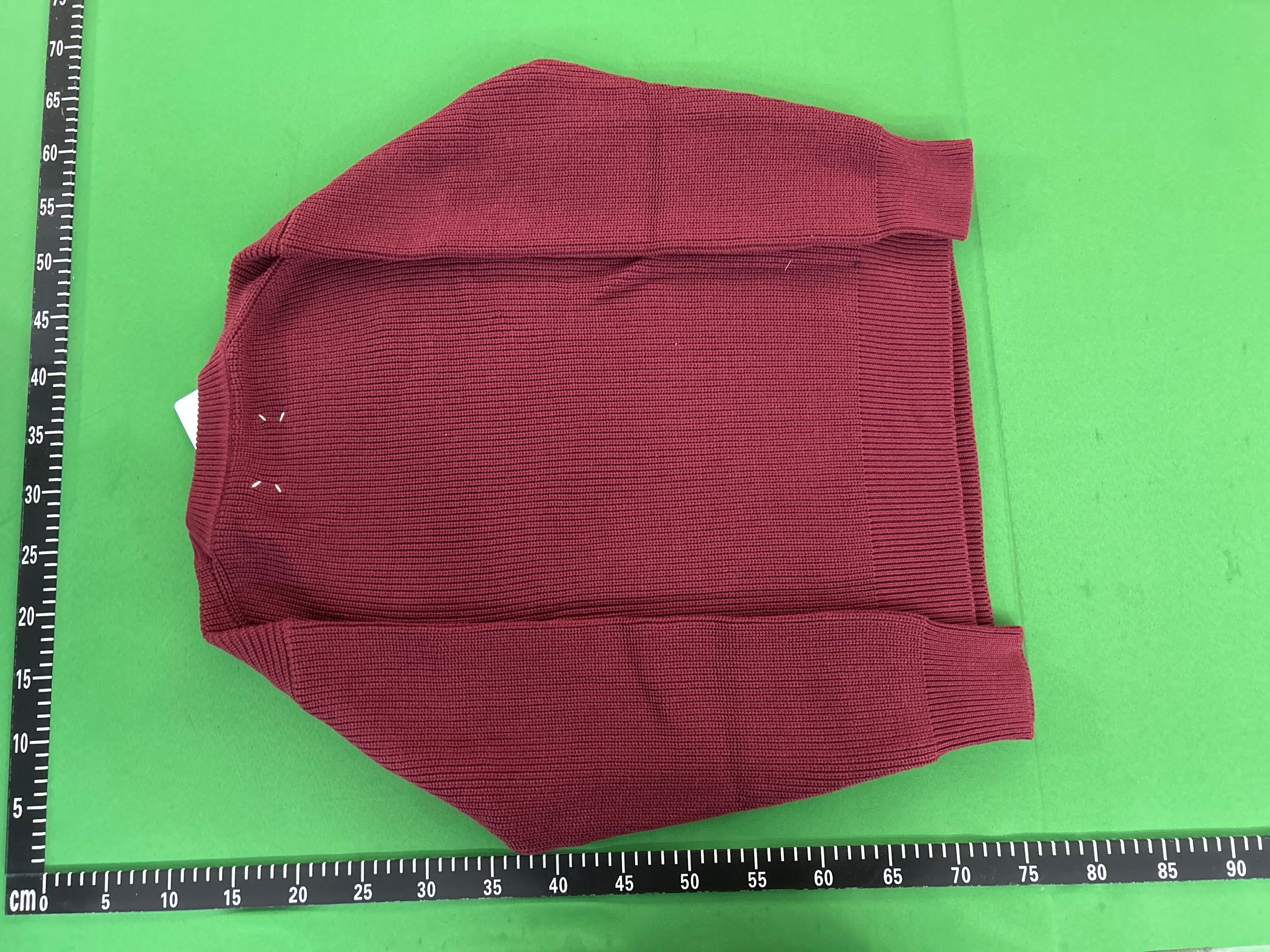 Foto QC 3 de Maison Margiela Crewneck Sweater Ribbed Knit Red