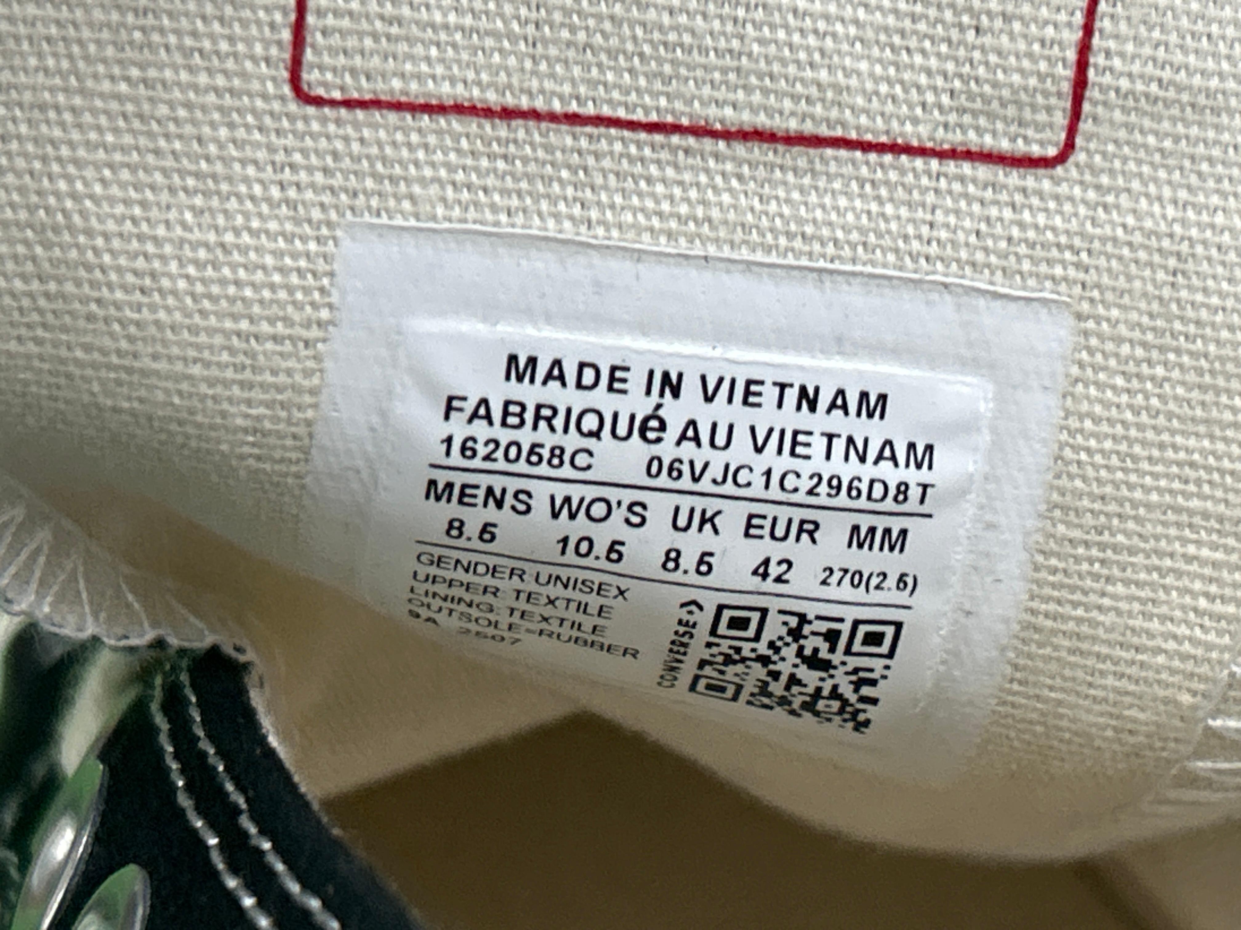 Foto QC 5 de Chrome Hearts Converse Chuck 70 Hi White 162056C