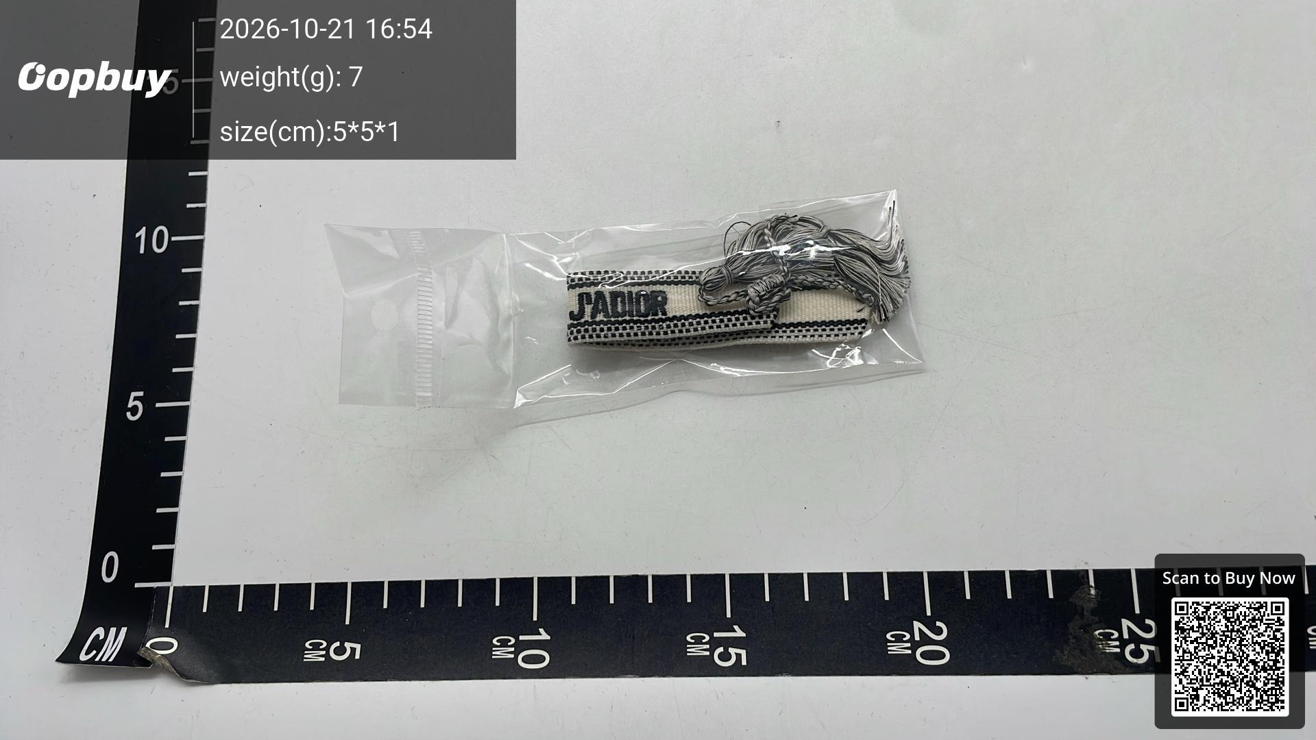 Foto QC 5 de Dior J'Adior Bracelet Woven Cotton Black White