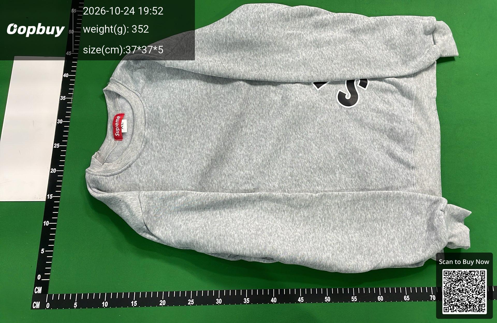 Foto QC 2 de Nike Supreme Arc Logo Crewneck Sweater Heather Grey