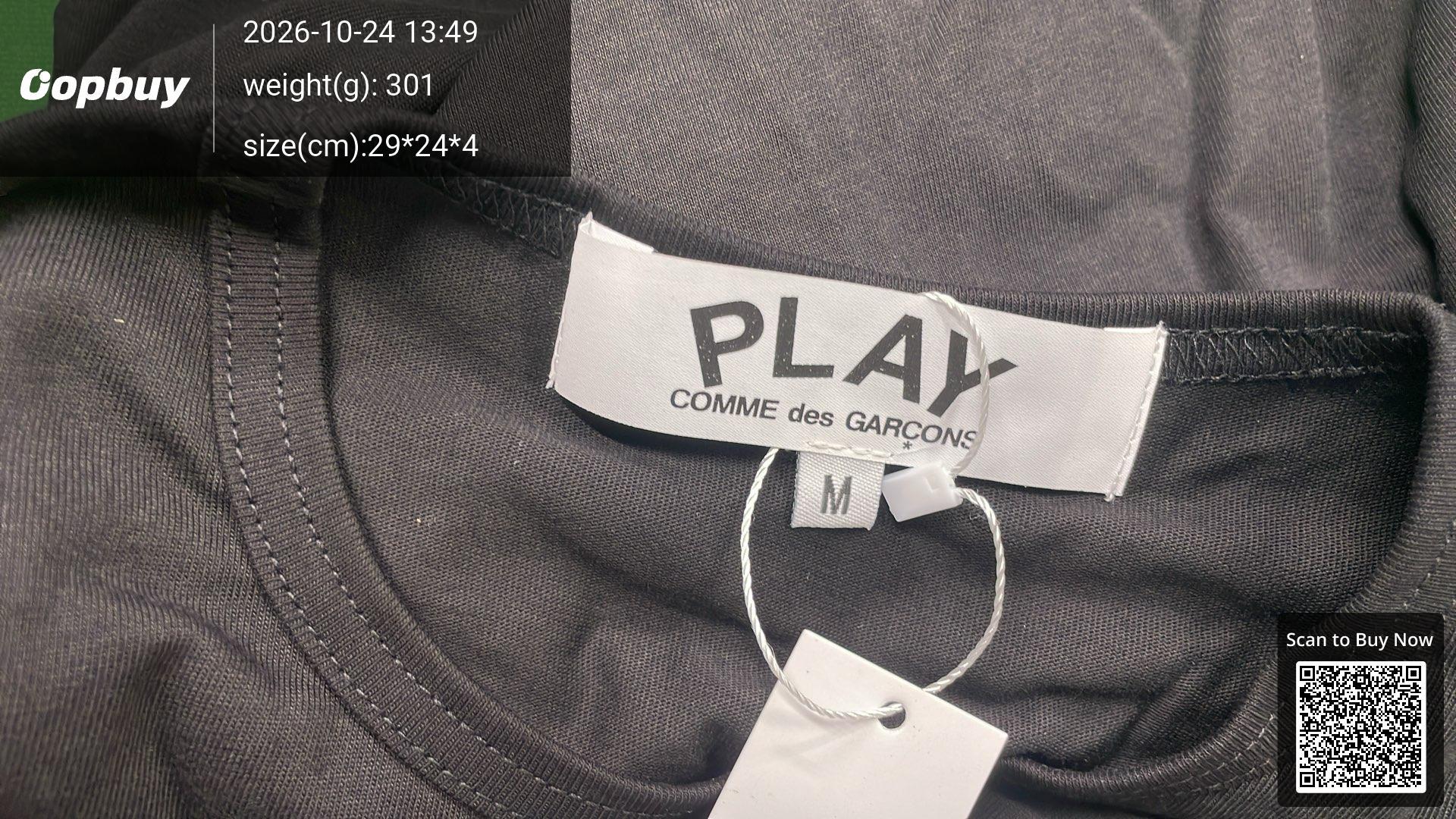Foto QC 5 de Comme des Garçons Play T-shirt Long Sleeve Red Heart Black