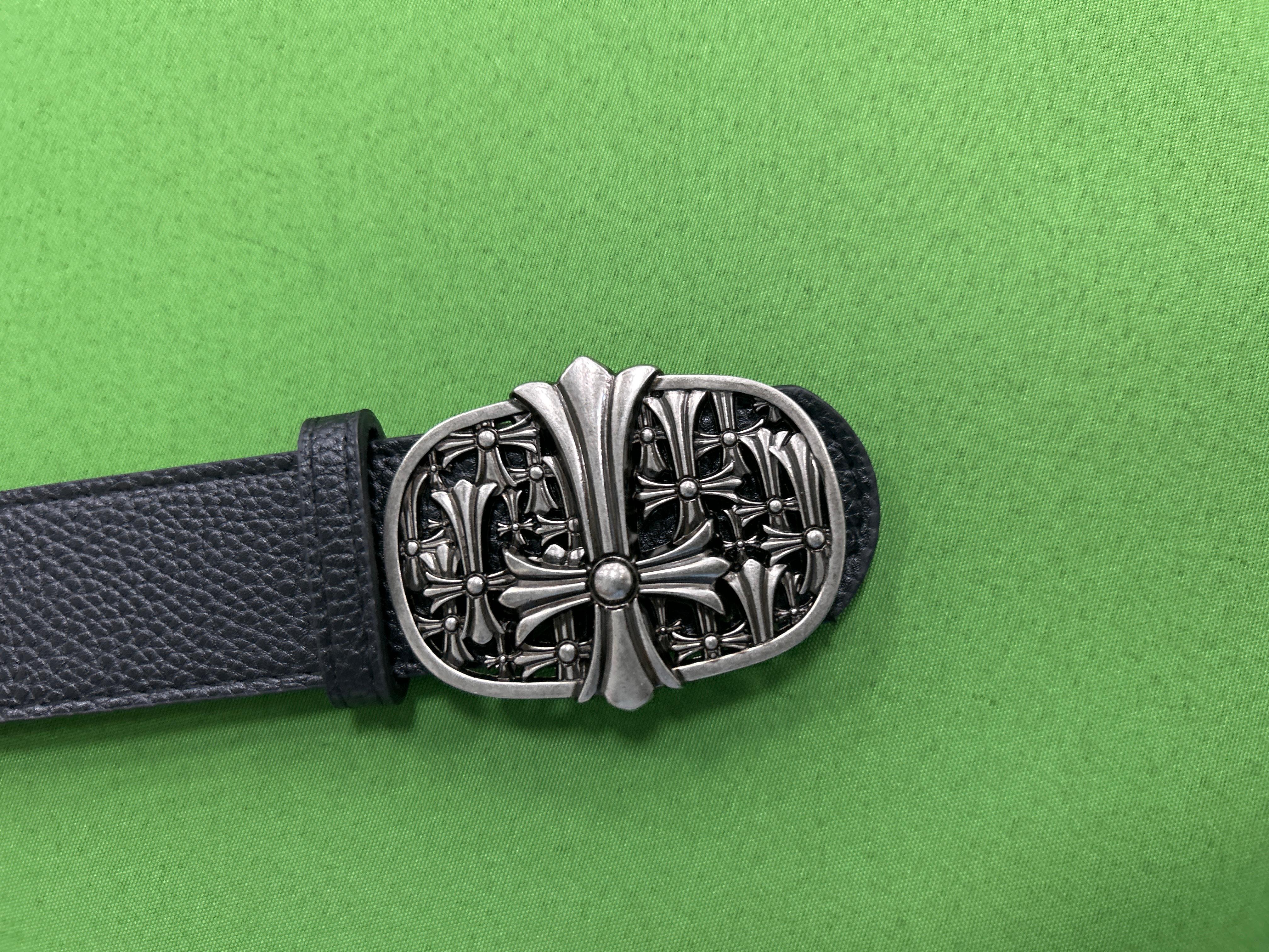 Foto QC 3 de Chrome Hearts Classic Oval Cross Belt Black Multicolor Cross Patch