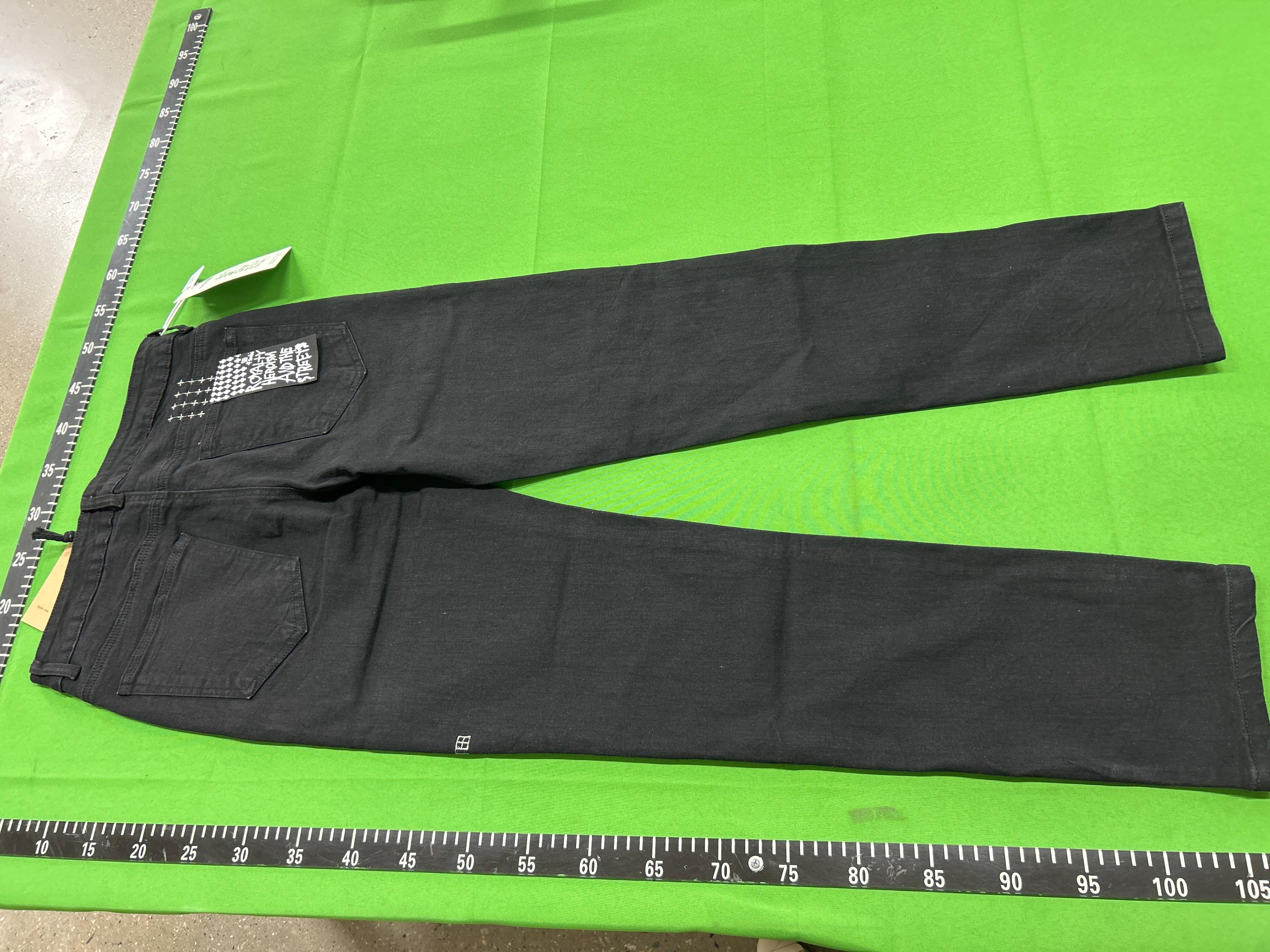 Foto QC 6 de Purple Brand P004 Jeans Flare Paint Splatter Black Dirty Vintage