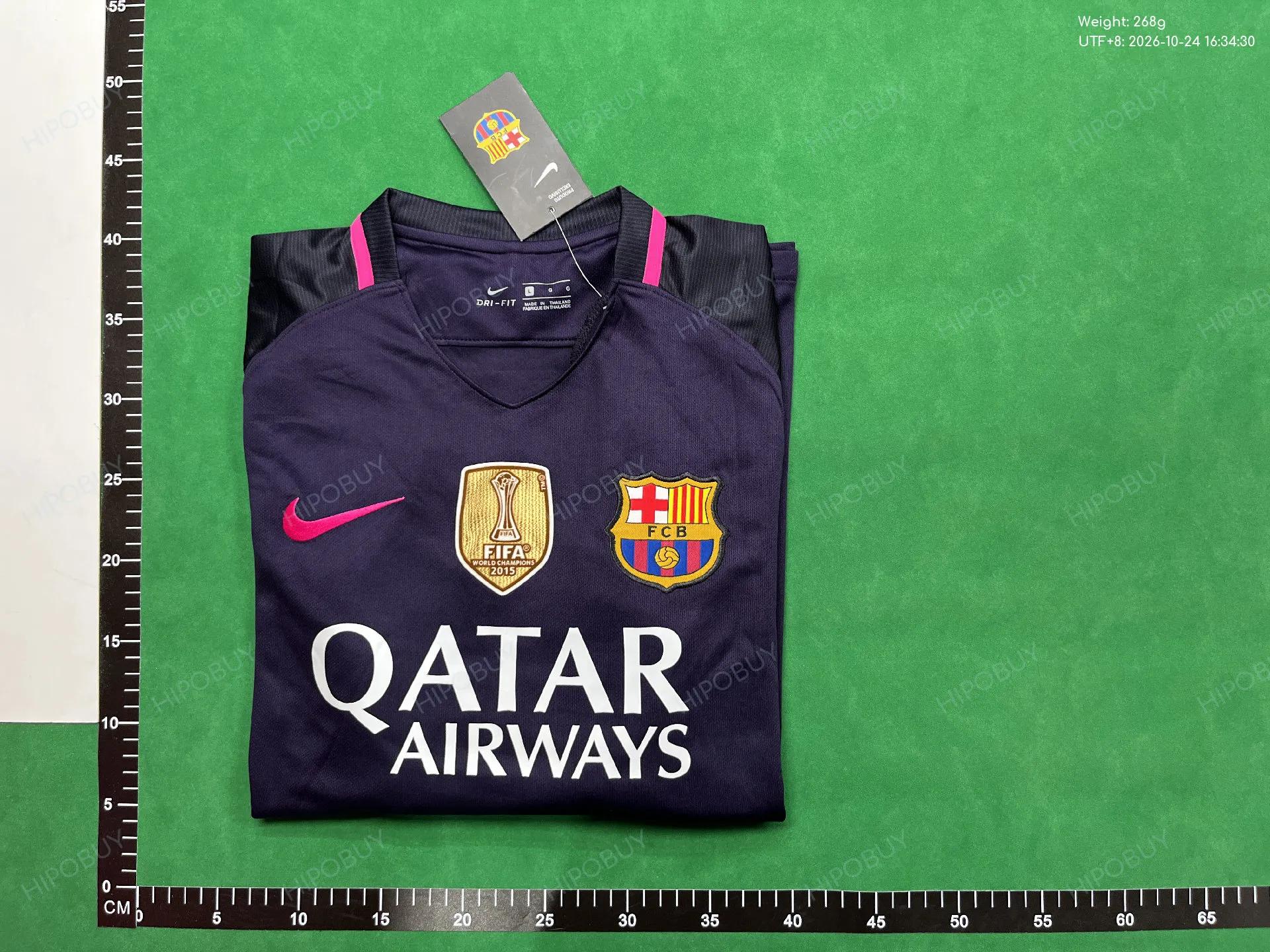 Foto QC 4 de Nike x FC Barcelona 2016/17 Home Long Sleeve Messi Jersey Blue/Red
