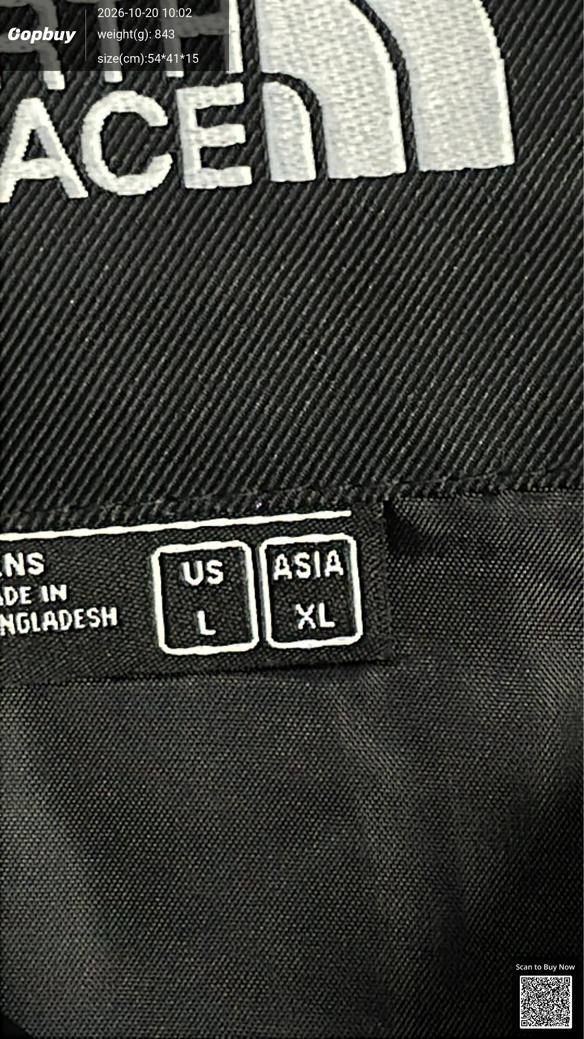 Foto QC 5 de Gucci x The North Face GG Monogram Down Jacket Beige Ebony Black