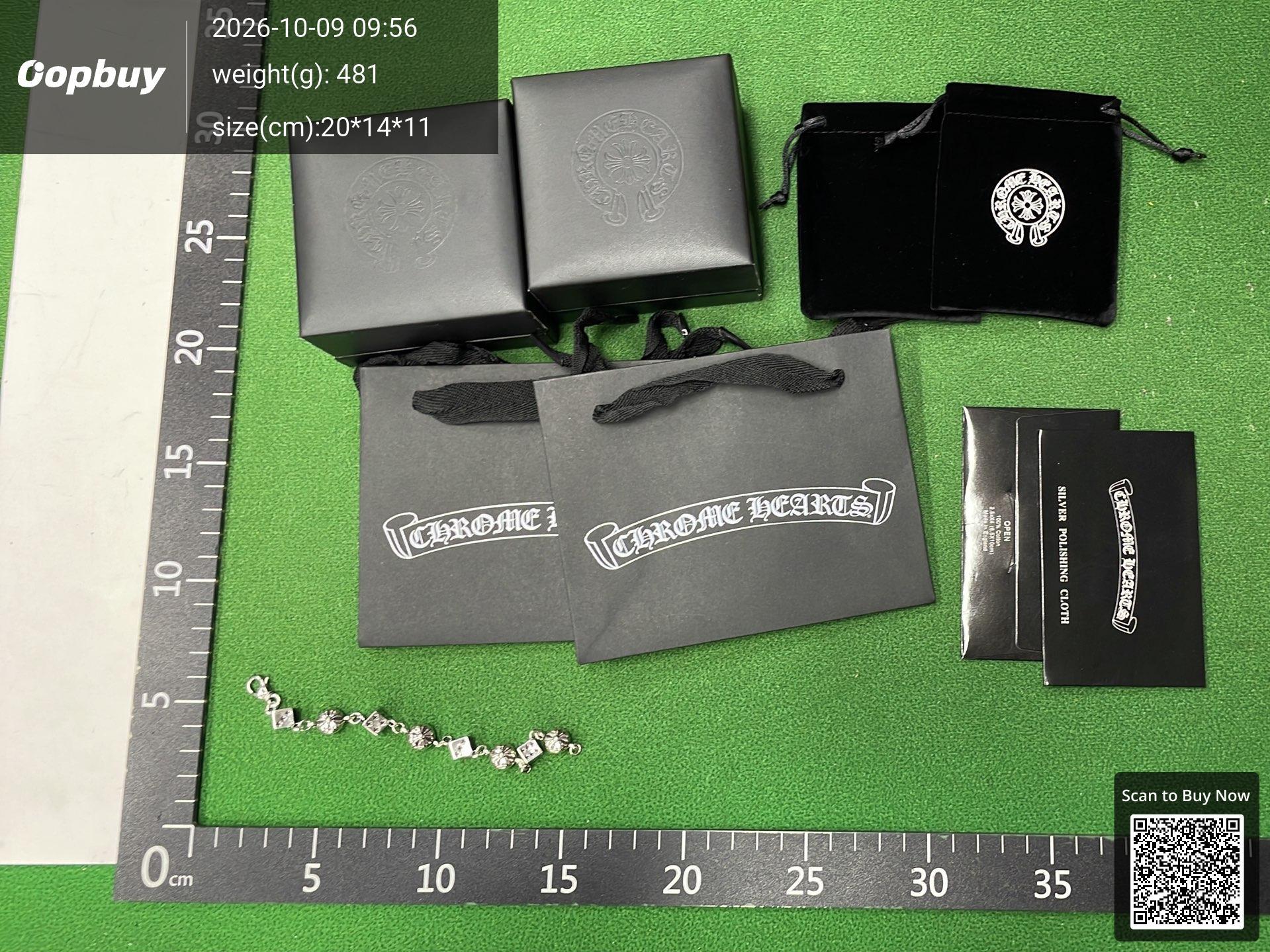 Foto QC 3 de Chrome Hearts Fancy Link Bracelet Silver