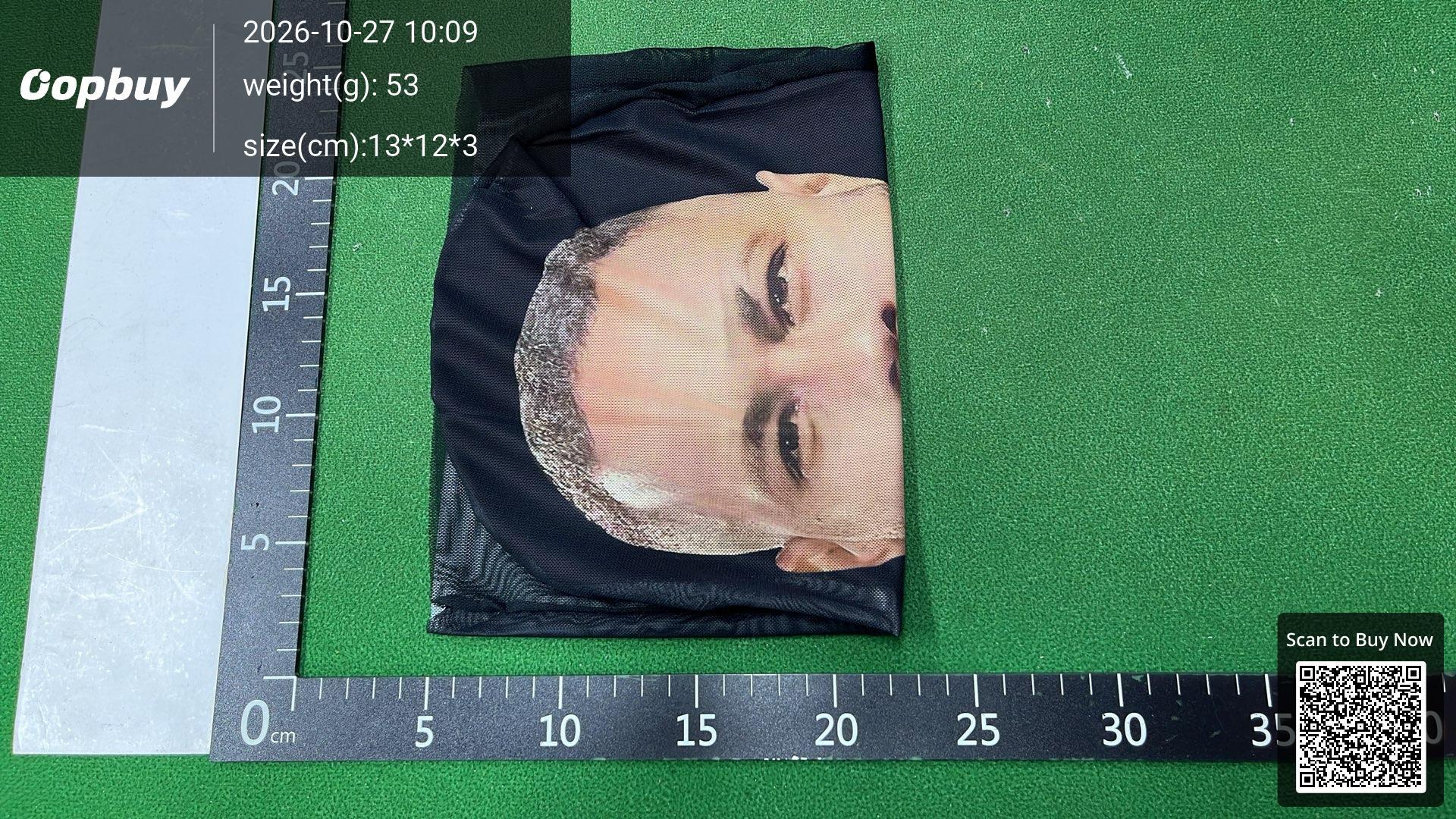 Foto QC 6 de Other Funny Human Face Print Mesh Mask Multicolor