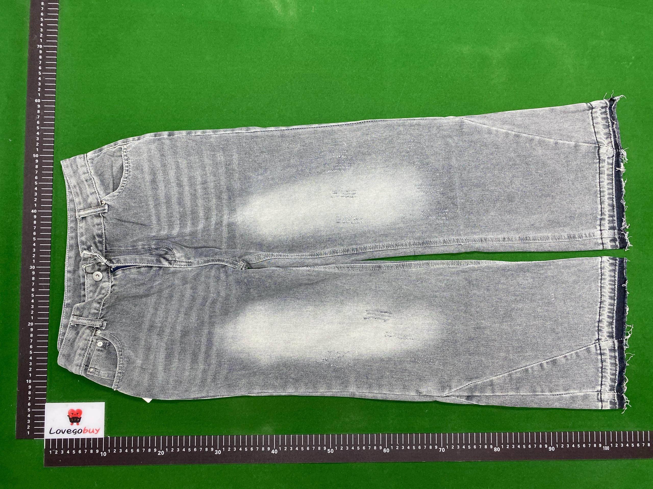 Foto QC 3 de Other Jeans American Retro Washed Distressed Raw Hem Flare Black