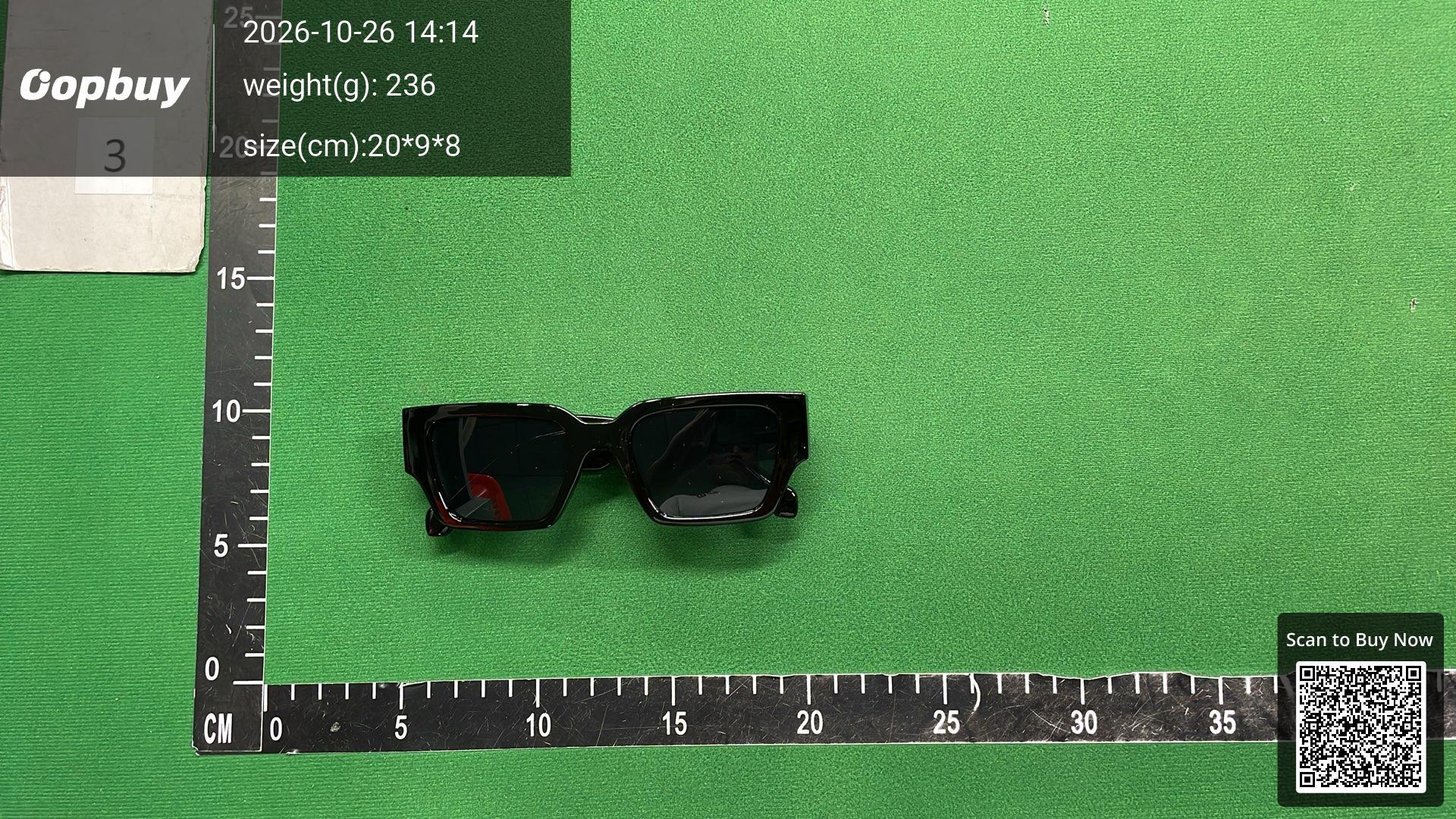 Foto QC 7 de Off-White Square-Frame Acetate Sunglasses Black (OERI008)
