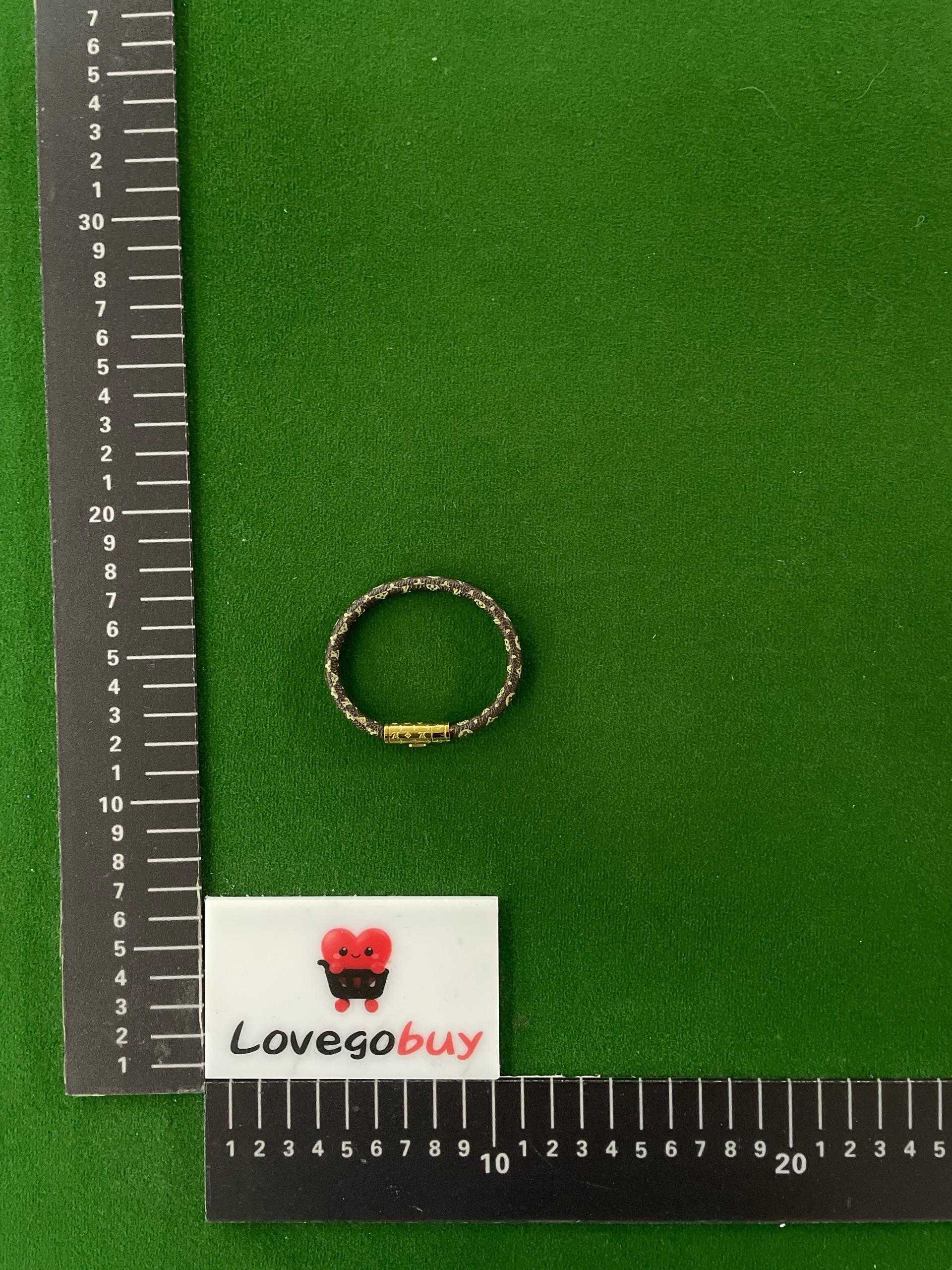 Foto QC 3 de Louis Vuitton Bracelet Leather Metal Blue