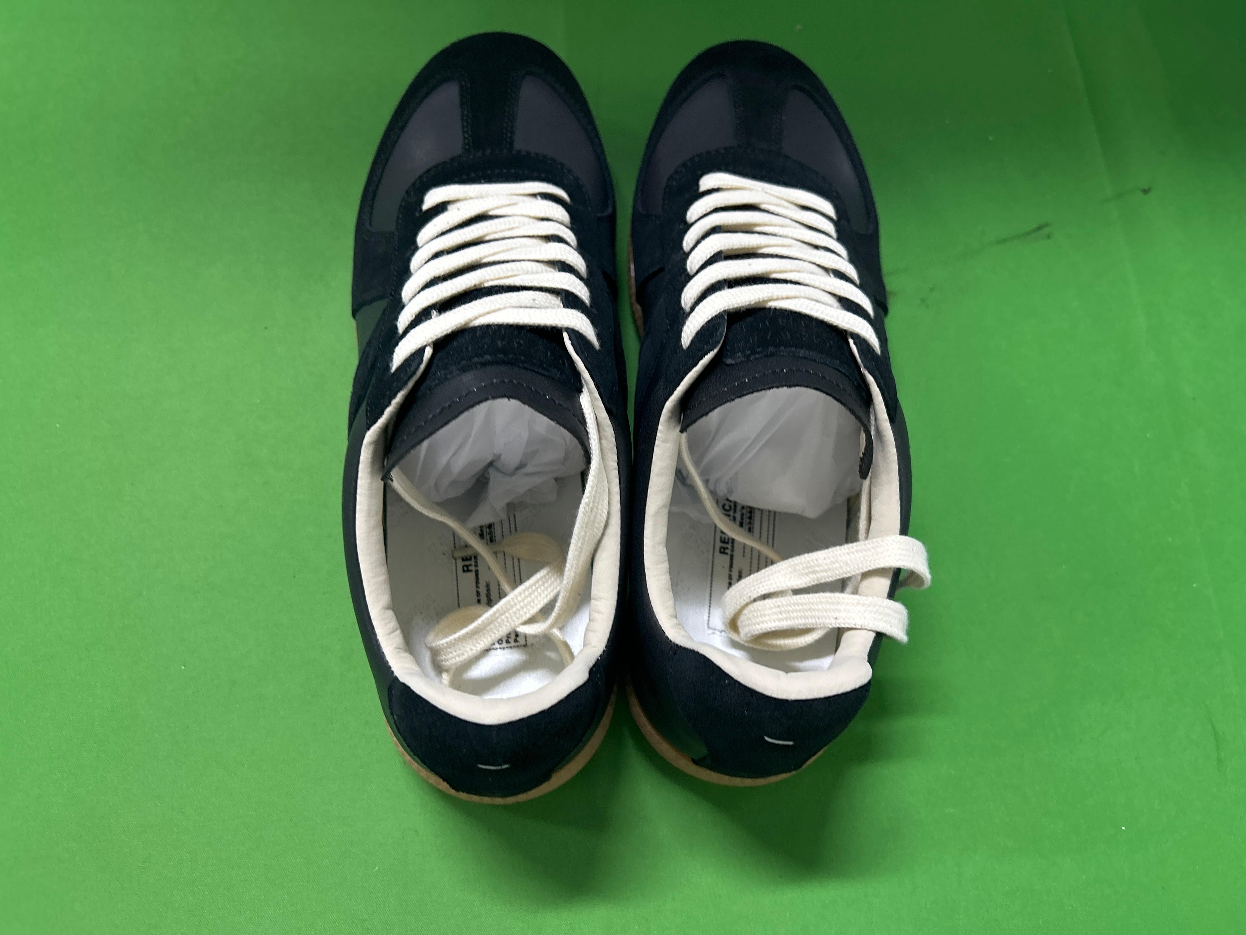 Foto QC 3 de Maison Margiela Replica Suede Low Top Platform Sneakers Green Gum Sole S58WS0282
