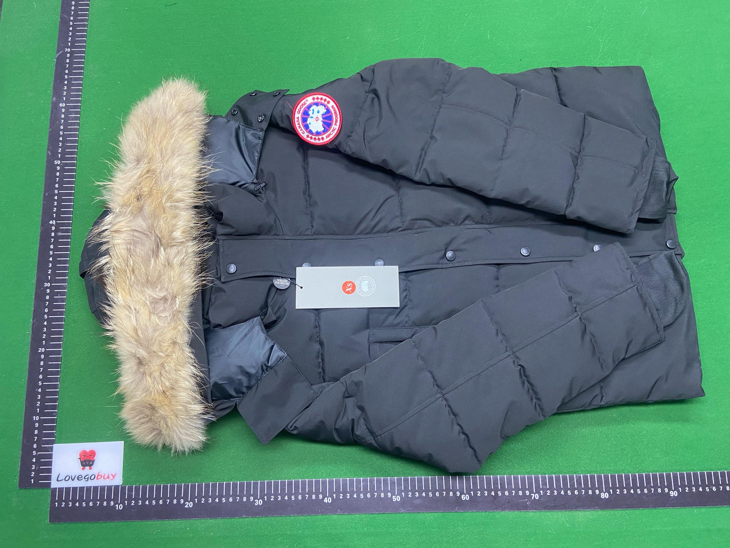 Foto QC 1 de Canada Goose Down Puffer Jacket Fur Hood Black