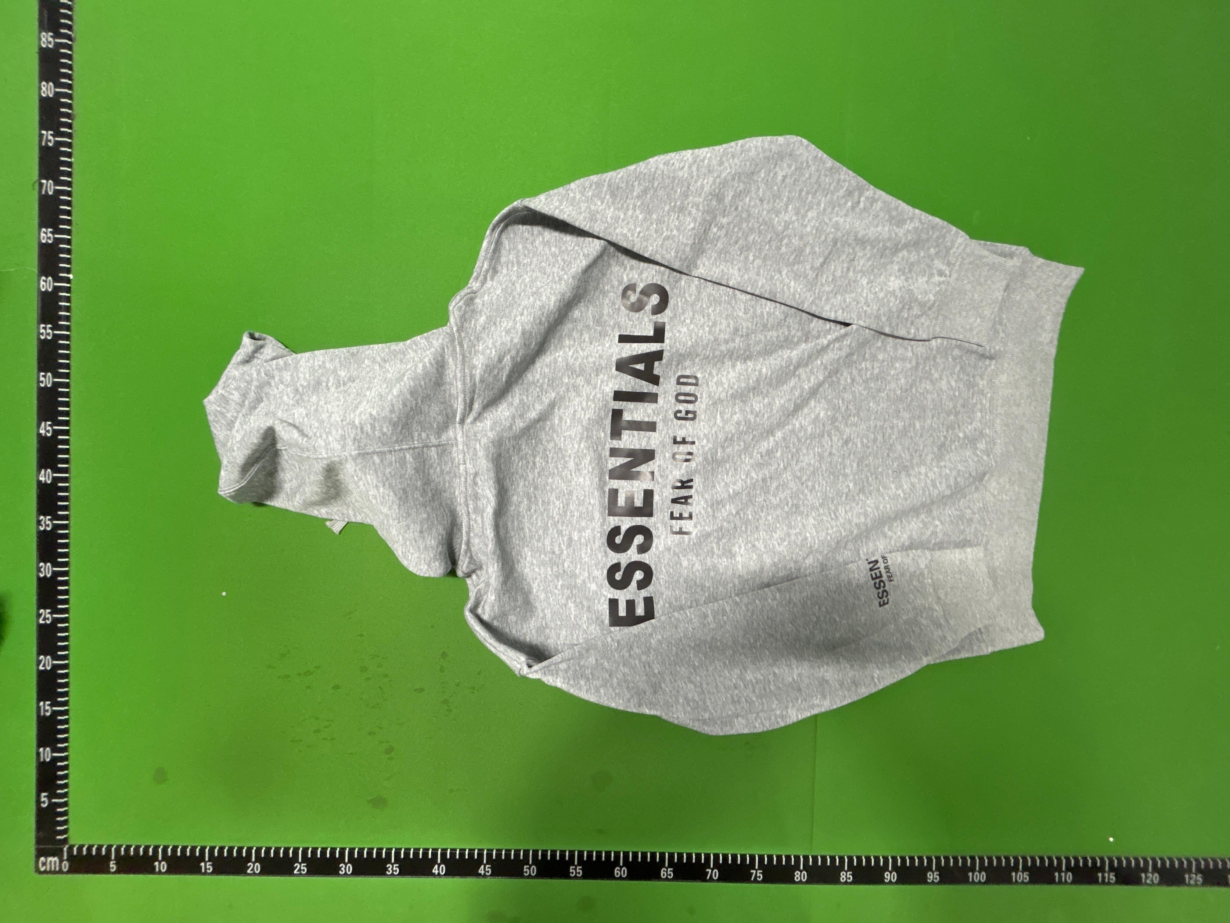 Foto QC 7 de Fear of God Essentials Hoodie Jacket Logo Fleece Heather Grey