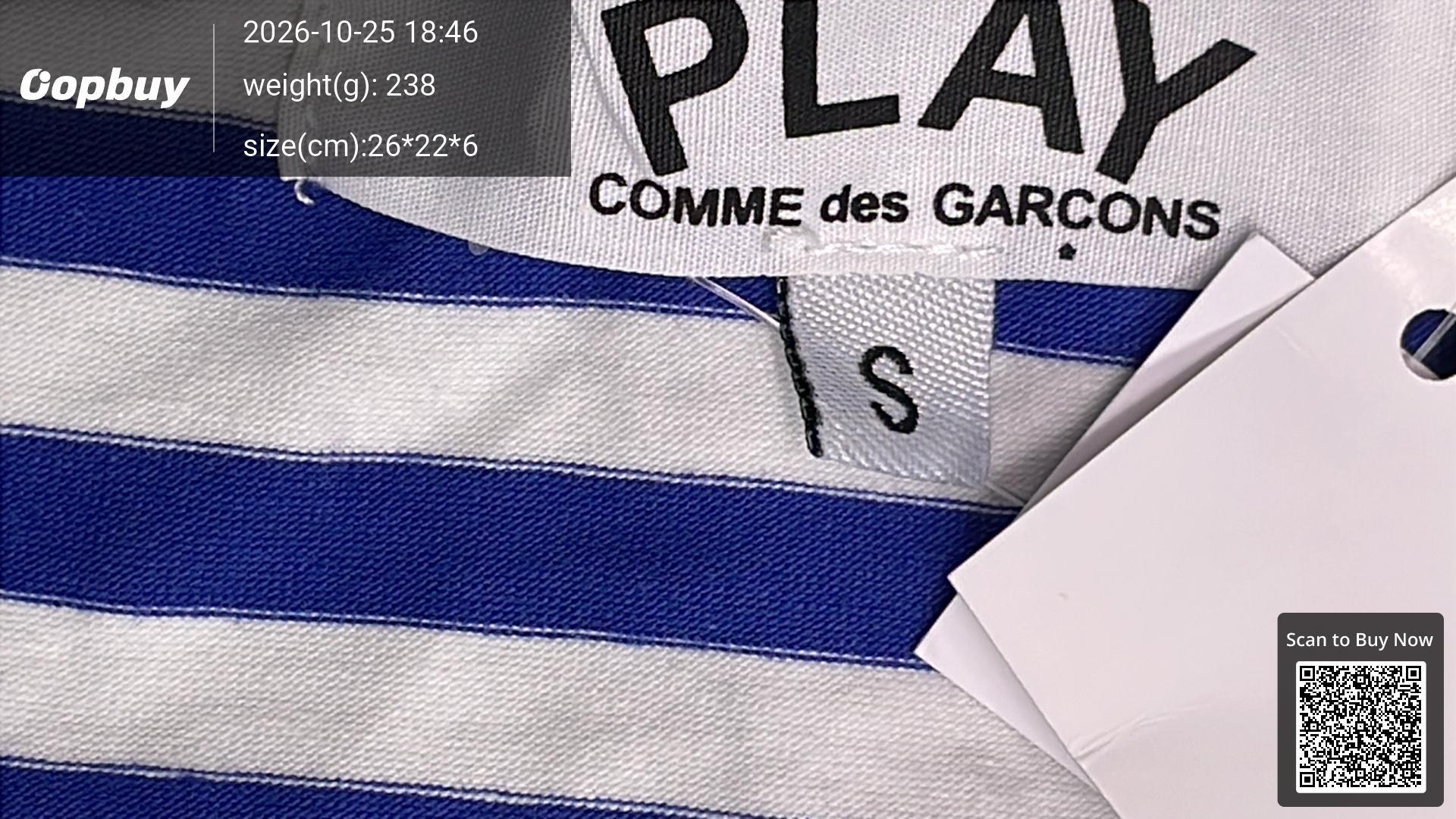 Foto QC 1 de Comme des Garçons Play T-shirt Long Sleeve Red Heart Black