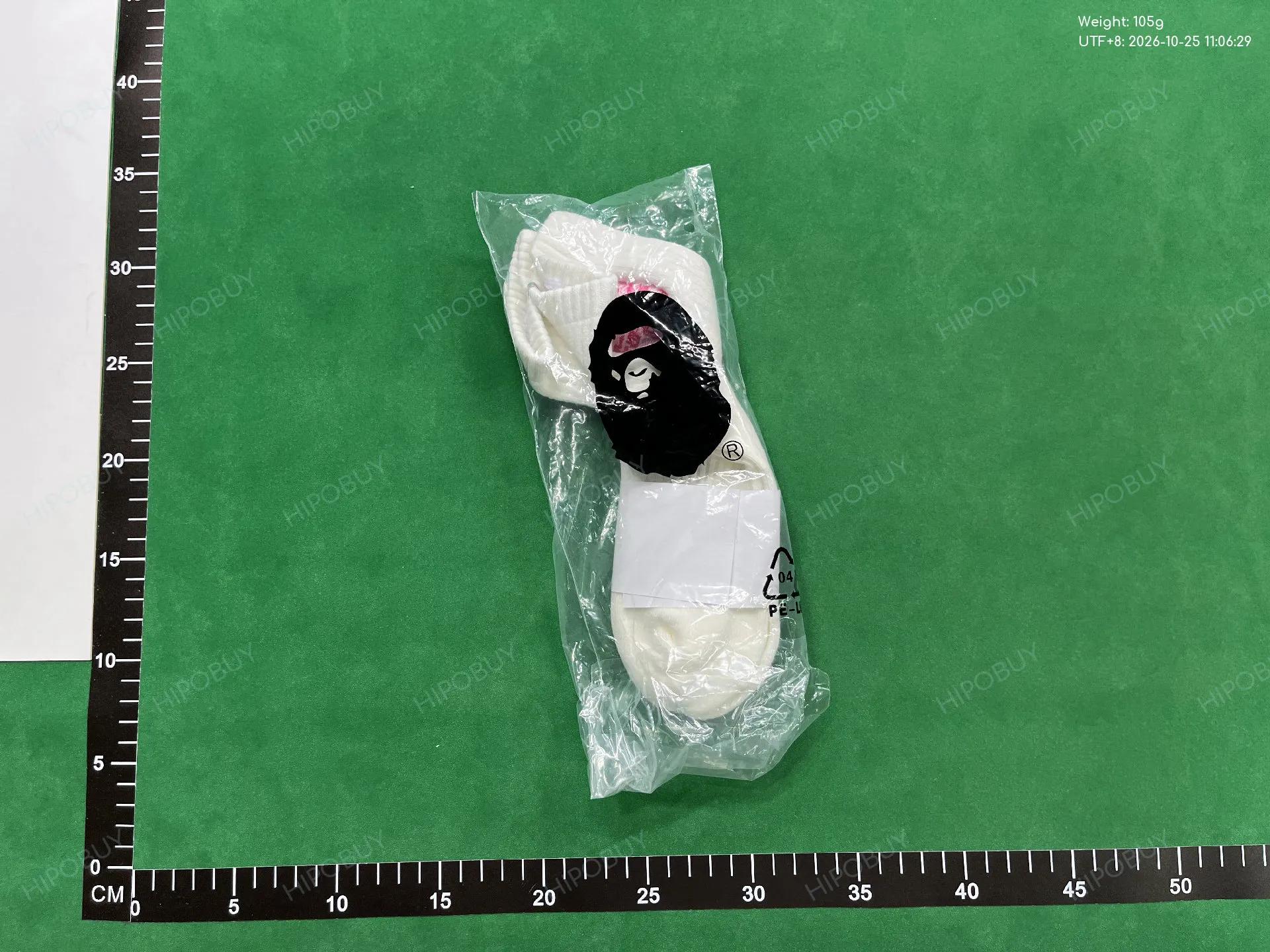 Foto QC 7 de A Bathing Ape Shark Embroidery Cushioned Crew Socks White