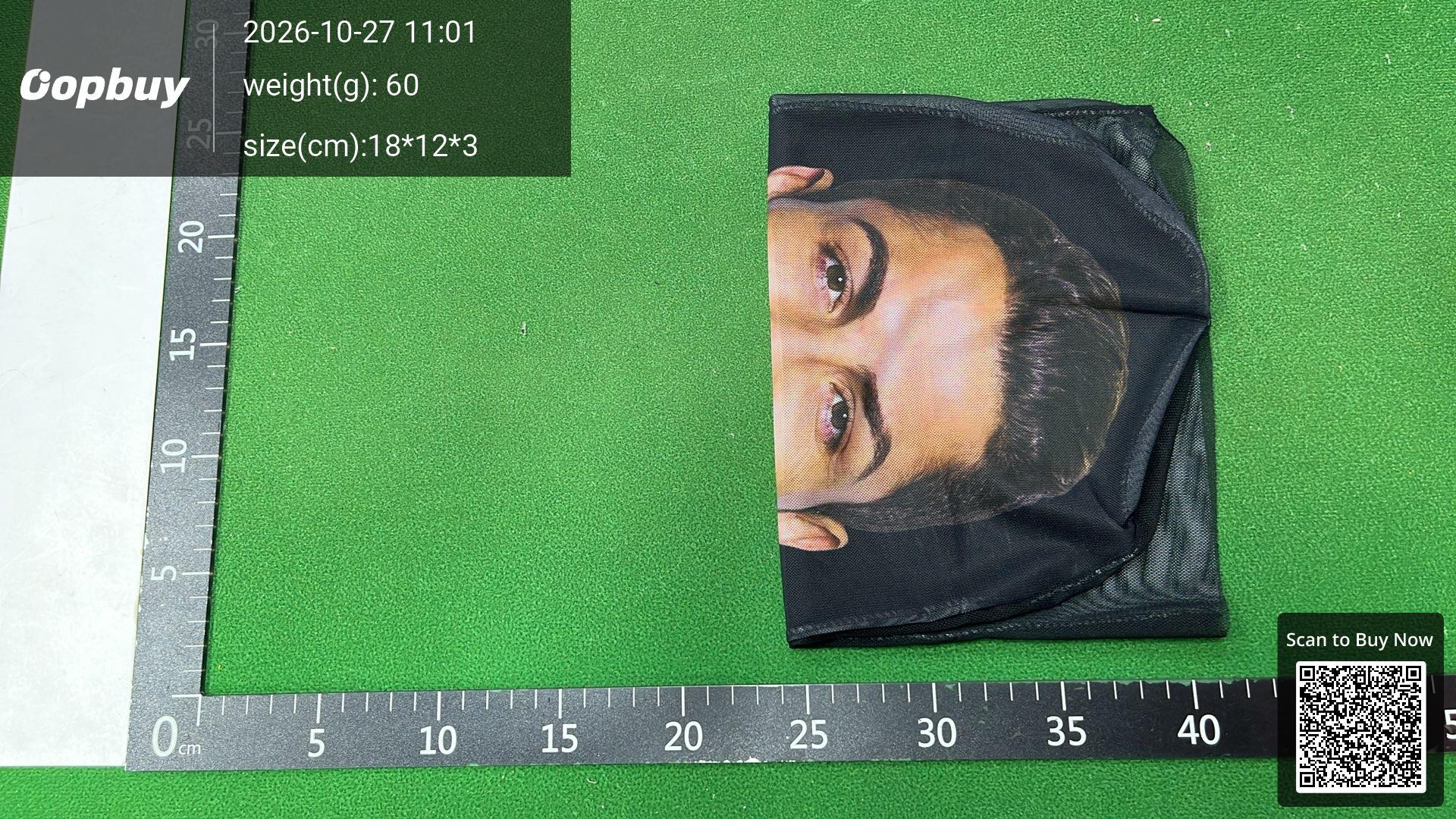 Foto QC 3 de Other Funny Human Face Print Mesh Mask Multicolor