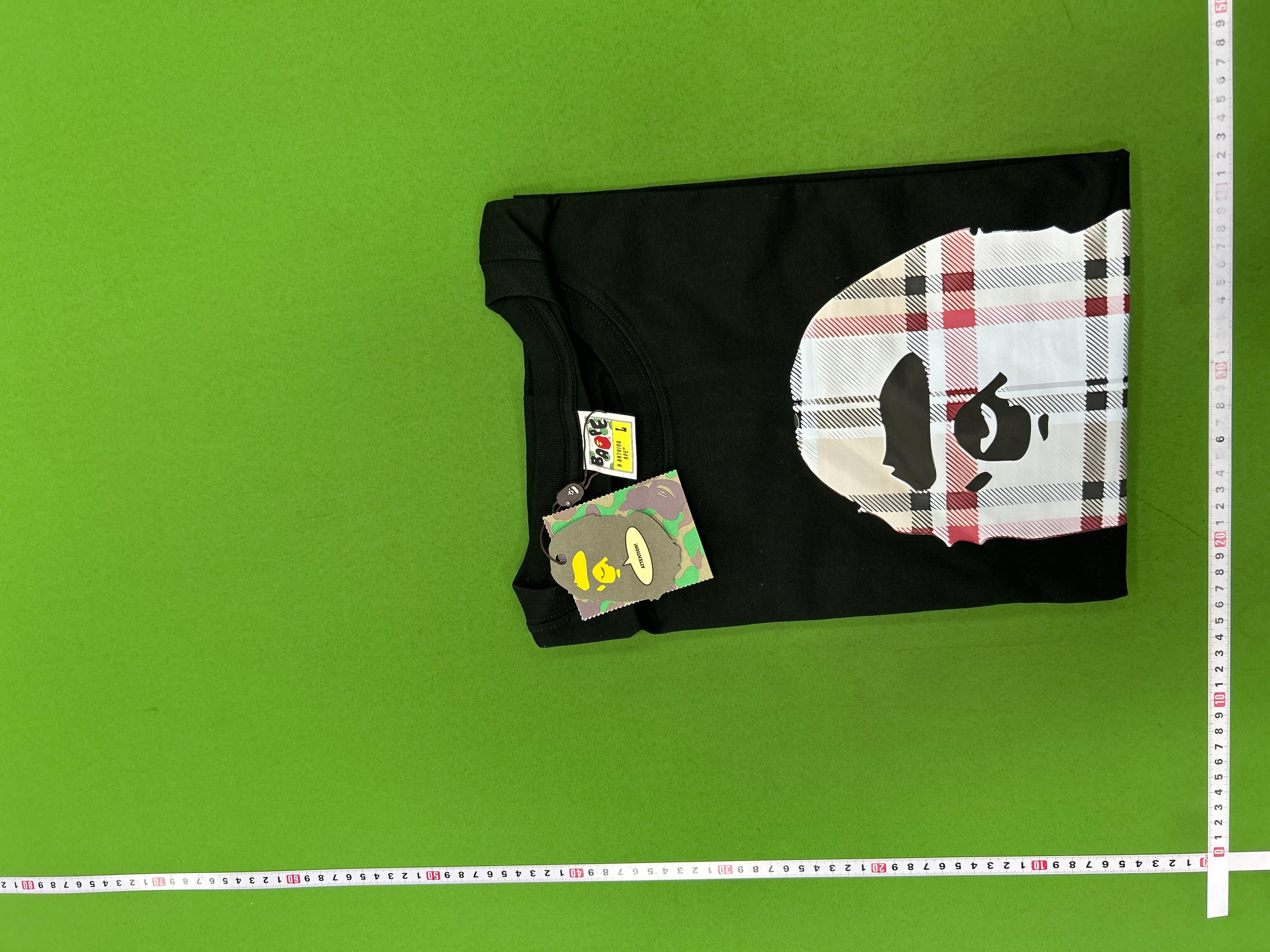 Foto QC 2 de Bape Ape Head Plaid T-shirt Black