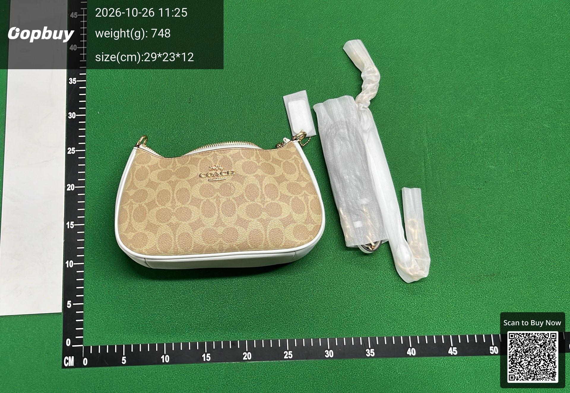 Foto QC 6 de Coach Teri 25 Signature Canvas Khaki