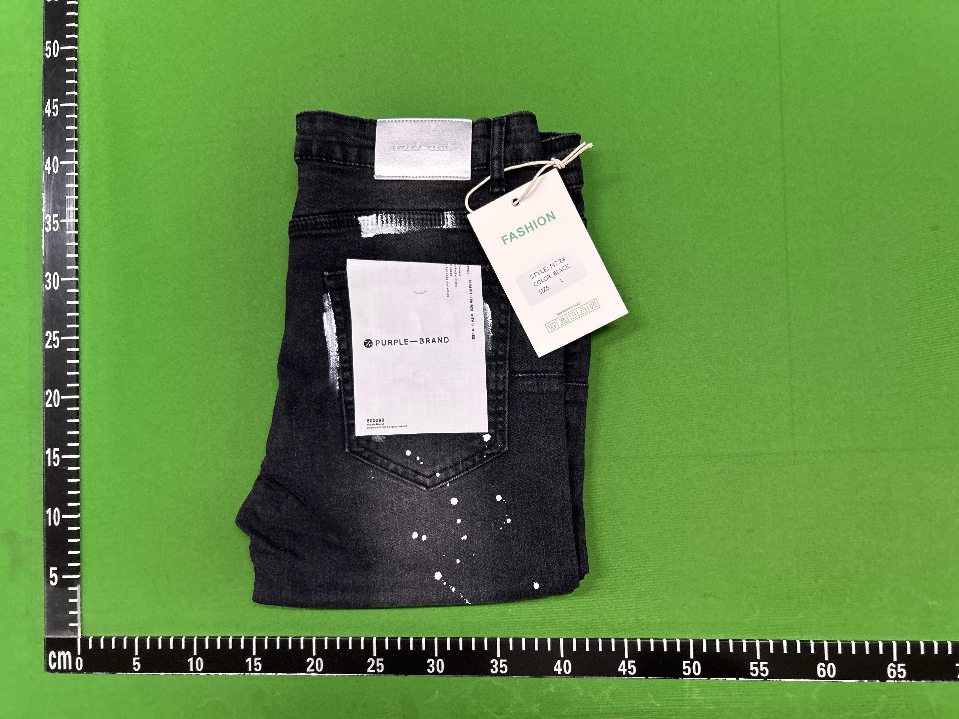 Foto QC 1 de Purple Brand P004 Jeans Flare Paint Splatter Black Dirty Vintage