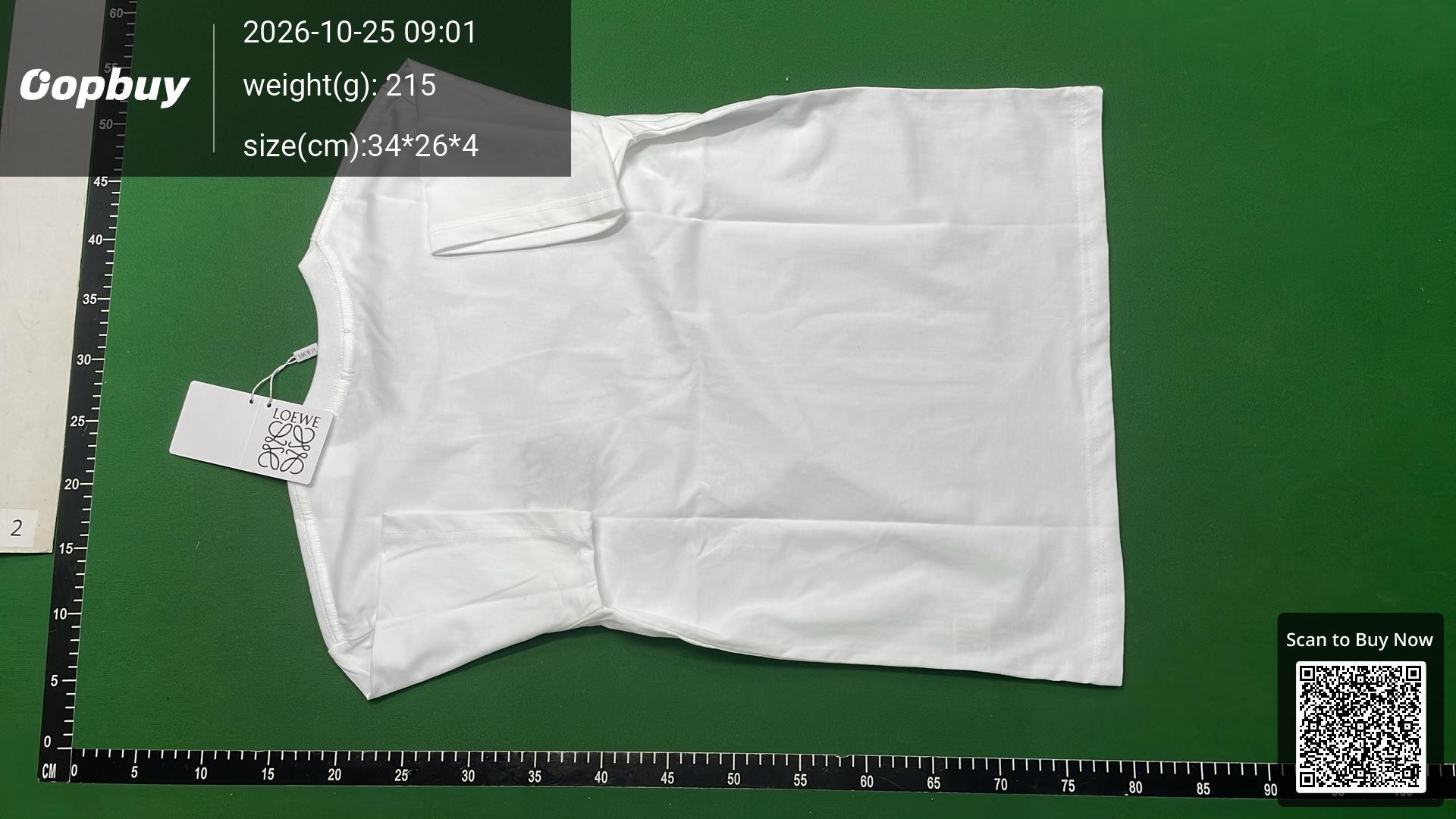 Foto QC 3 de Loewe Anagram T-shirt Logo White
