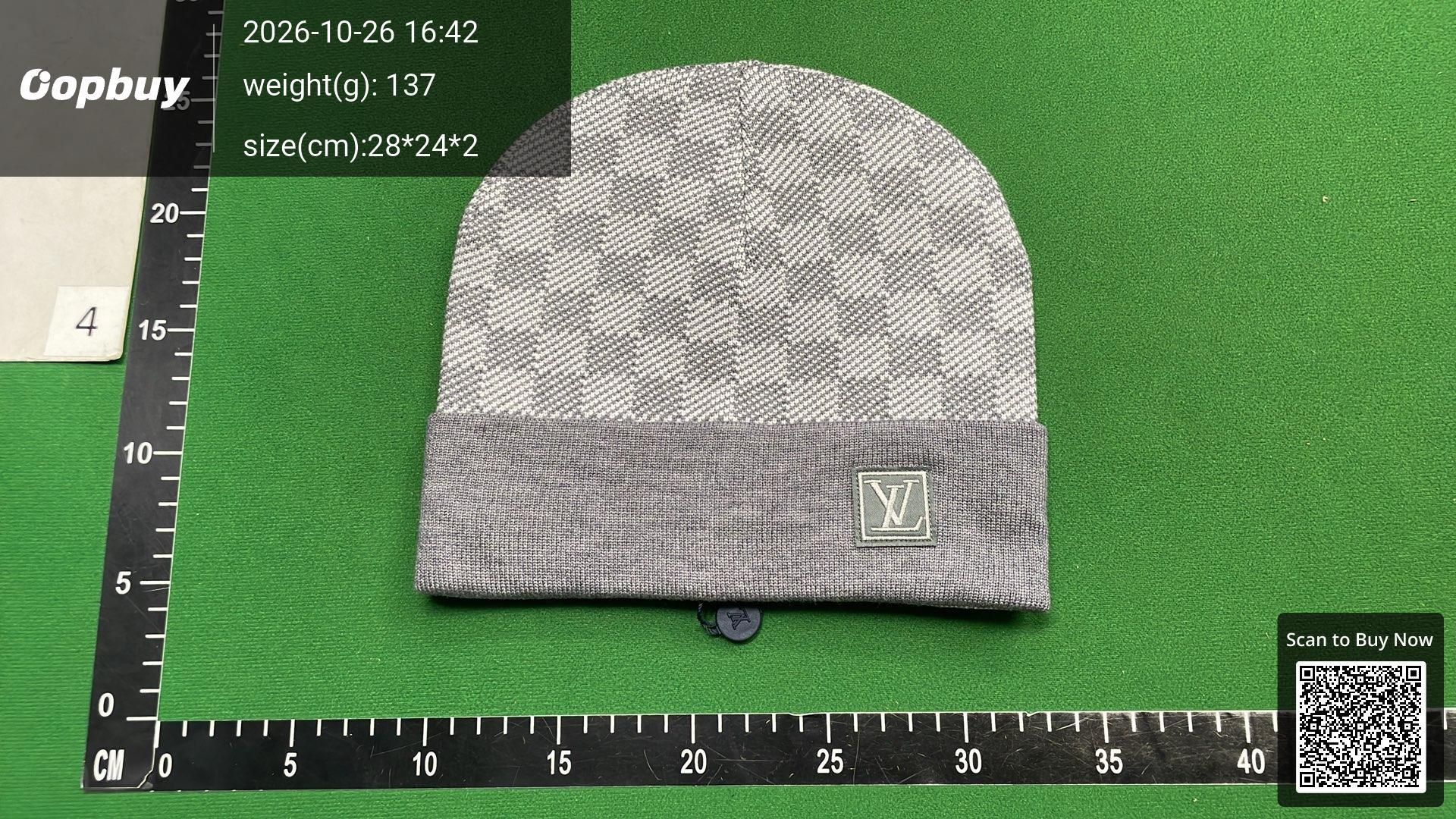 Foto QC 1 de Prada Triangle Logo Beanie Grey