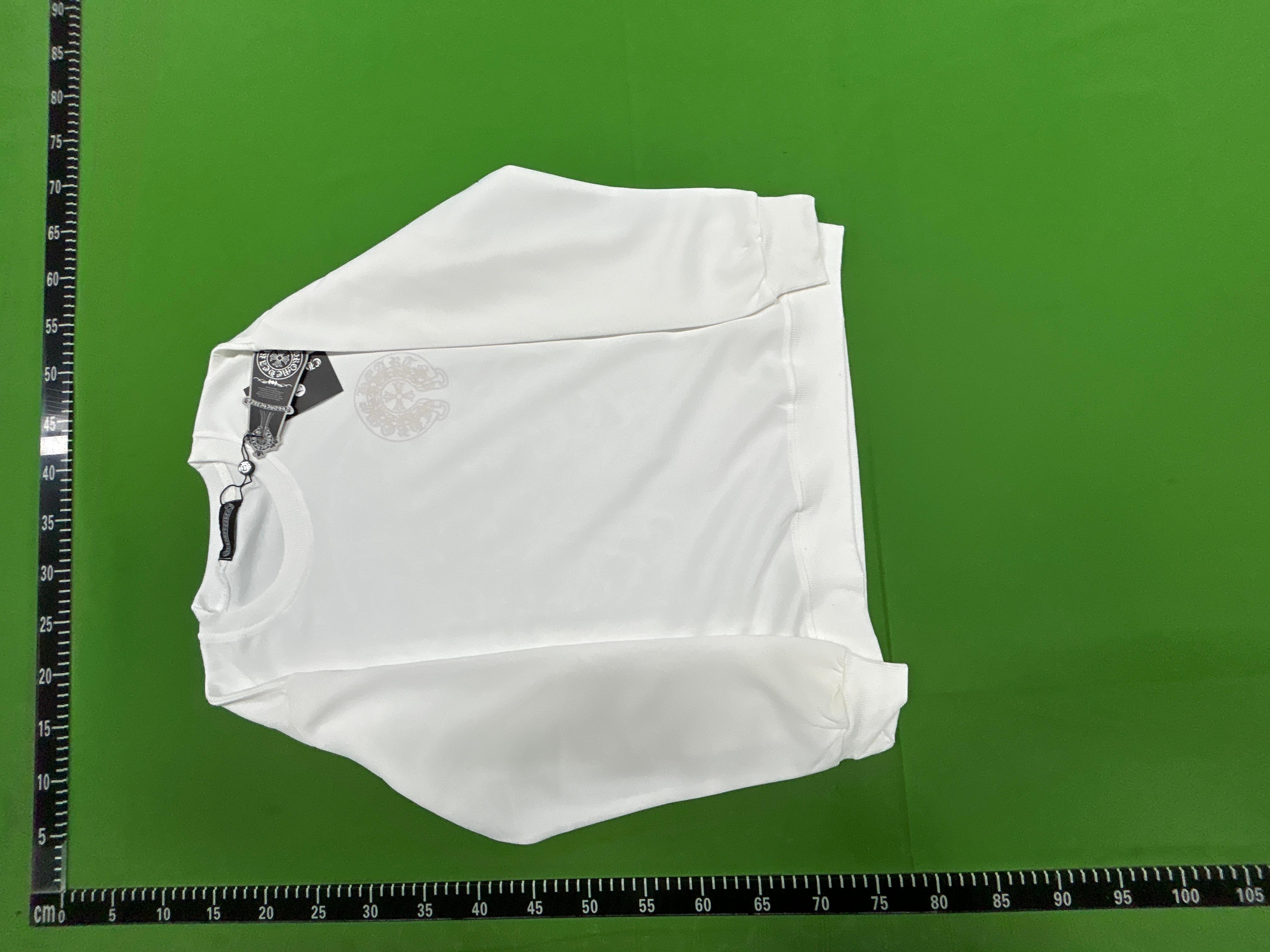Foto QC 3 de Chrome Hearts Cross Horseshoe Print Long Sleeve T-shirt White