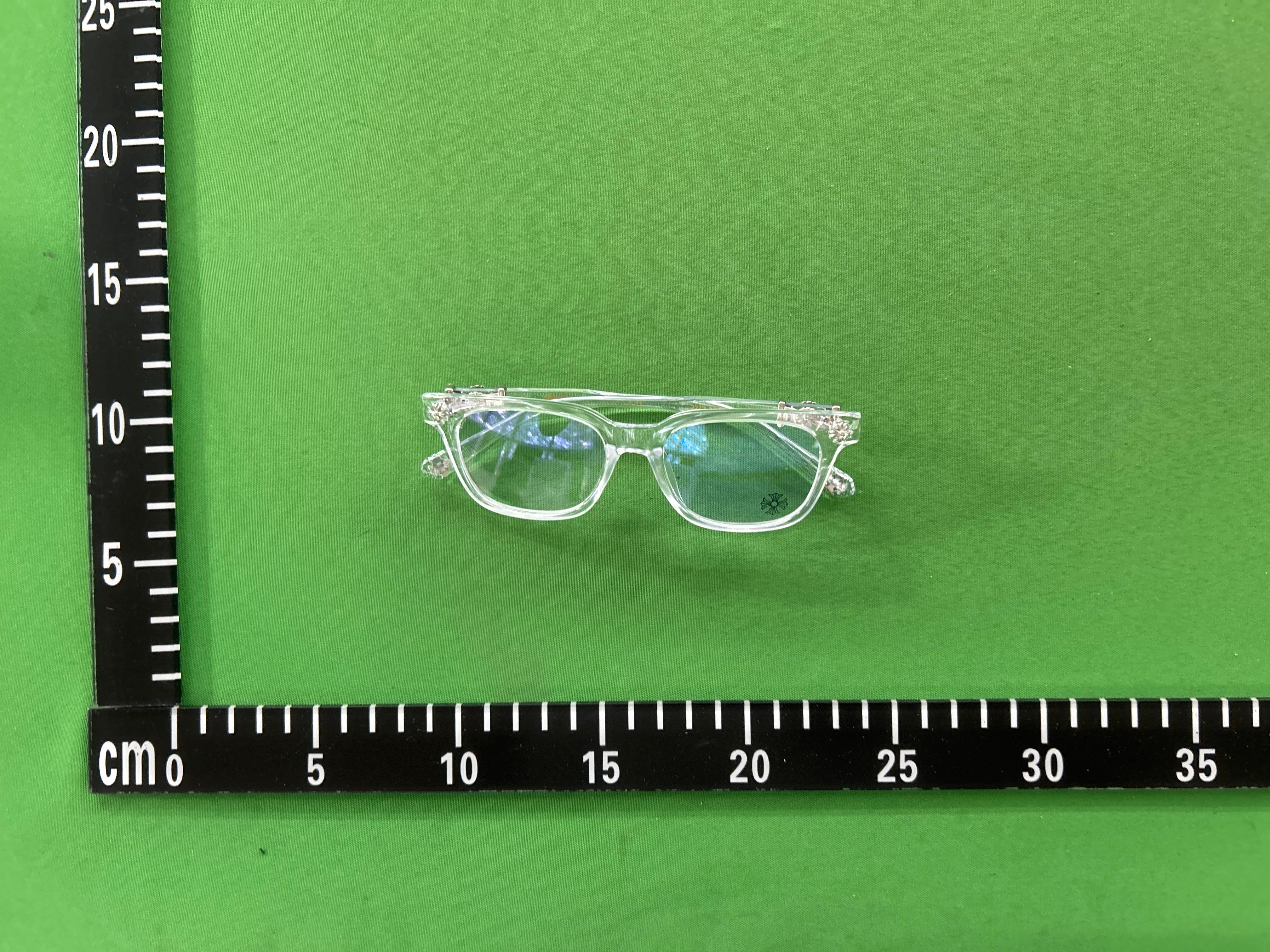 Foto QC 8 de Chrome Hearts Square-Frame Acetate Metal Eyeglasses Black Silver (2275)