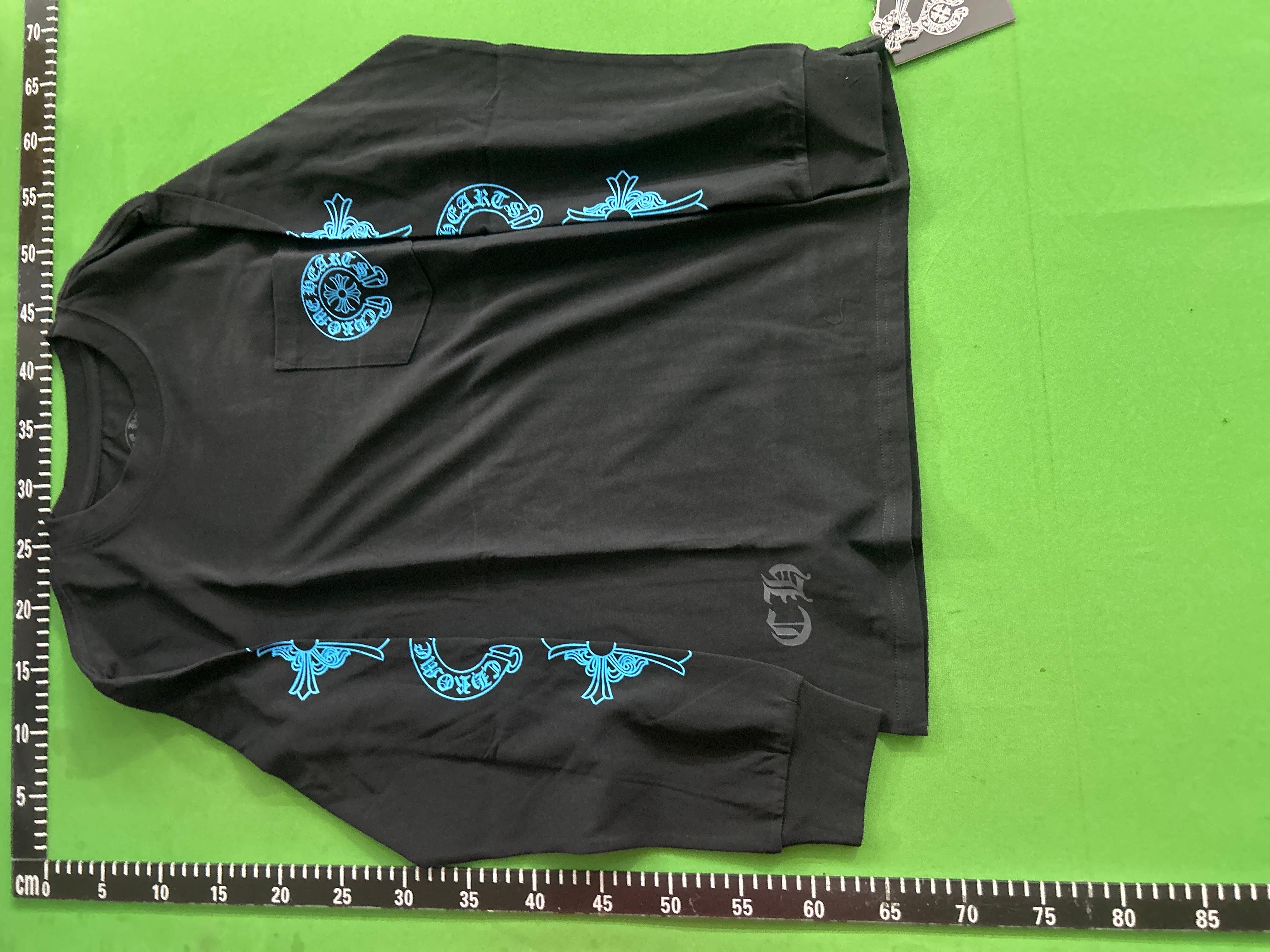 Foto QC 1 de Chrome Hearts Horseshoe CH Logo Long Sleeve T-shirt White Blue