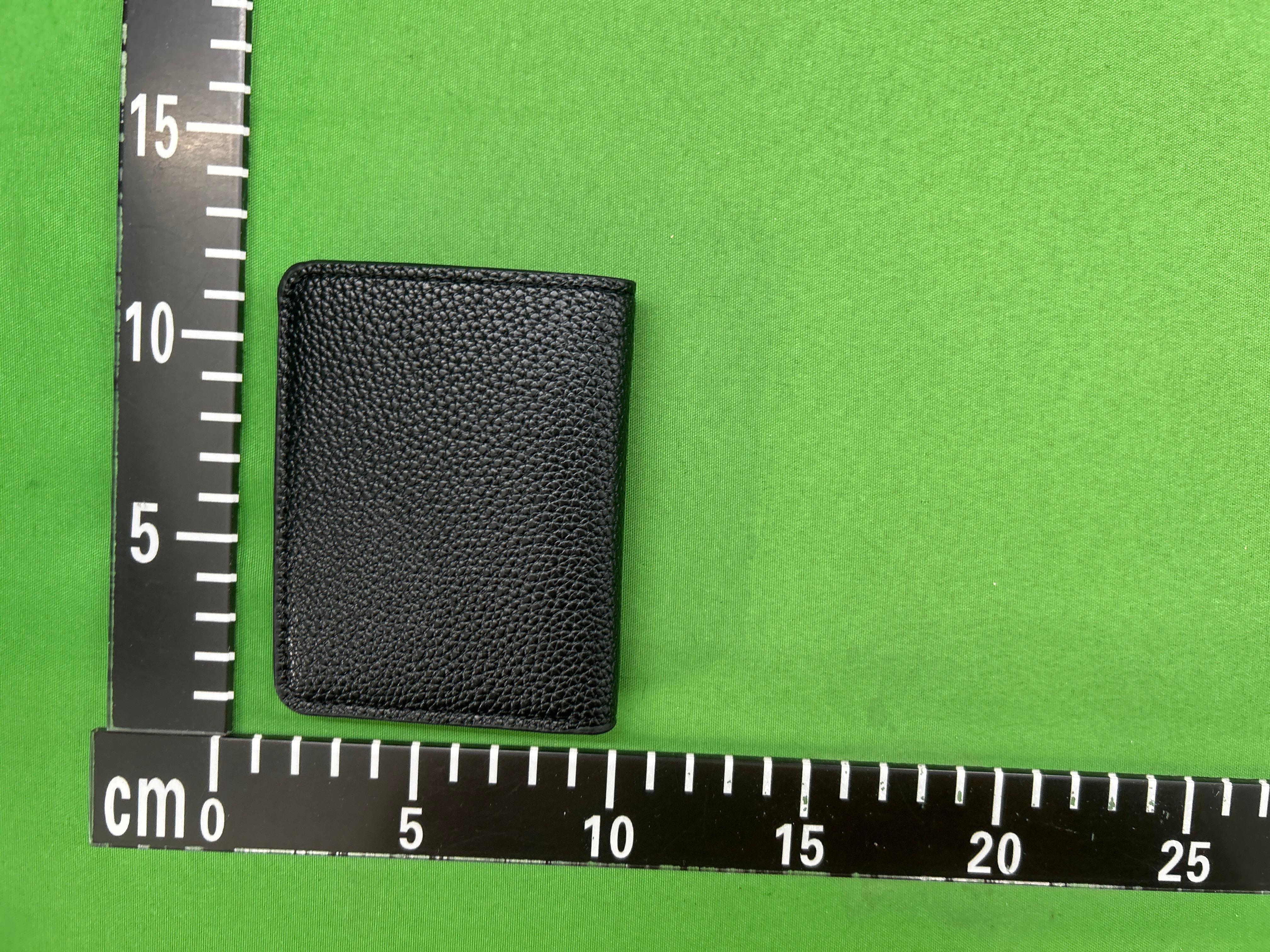 Foto QC 2 de Chrome Hearts Horseshoe Logo CH Cross Wallet Lychee Pattern Black