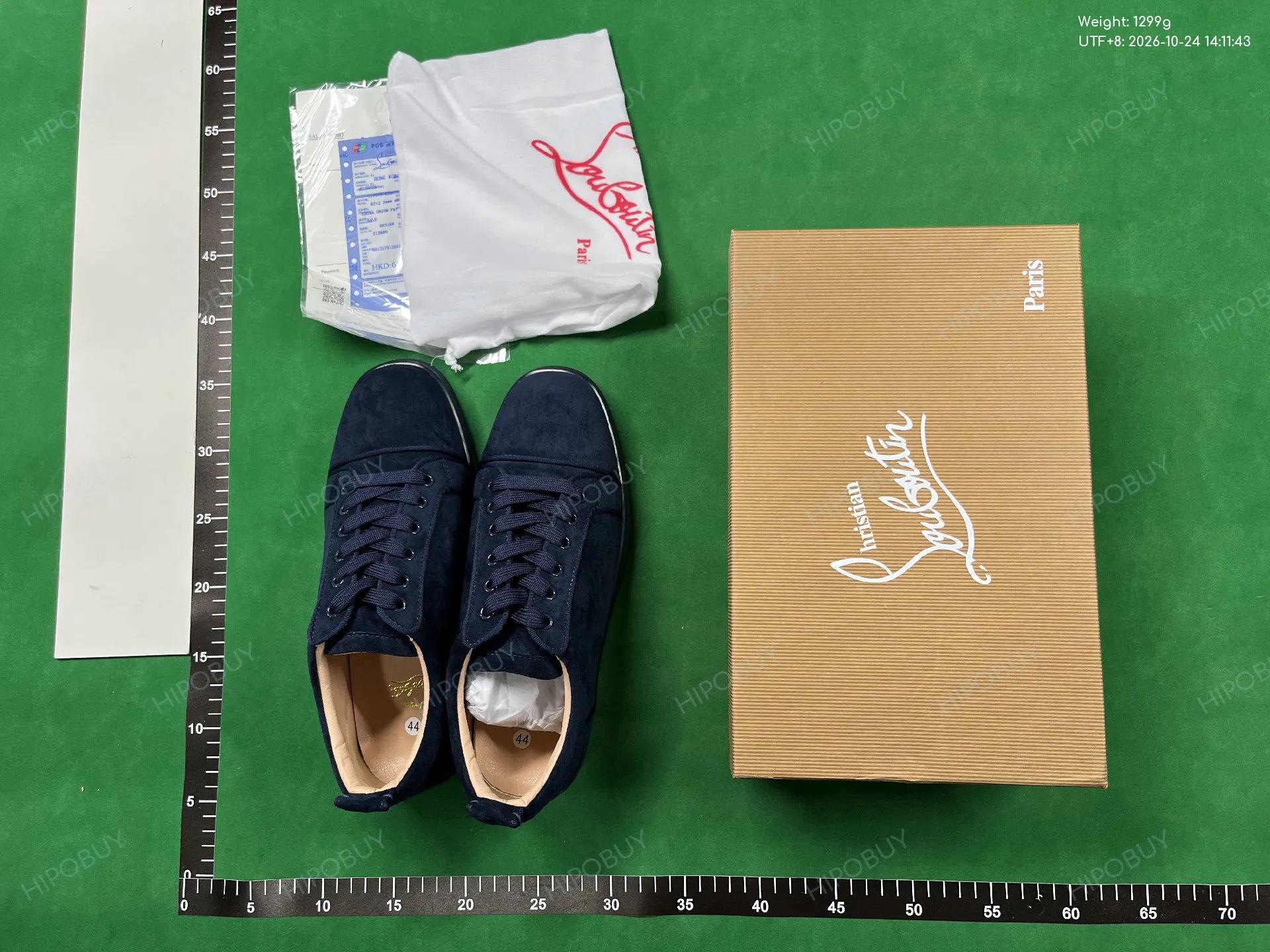 Foto QC 1 de Christian Louboutin Louis Junior Low Navy Blue Suede