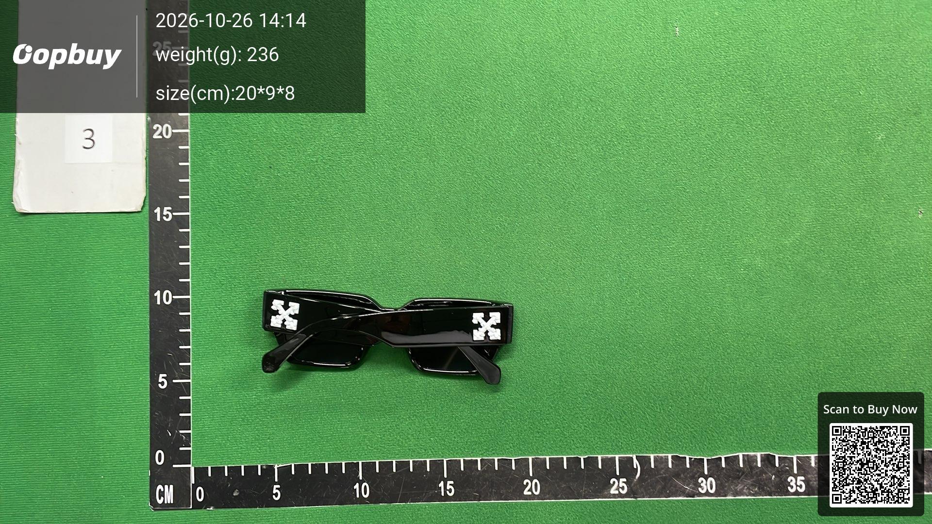 Foto QC 8 de Off-White Square-Frame Acetate Sunglasses Black (OERI008)