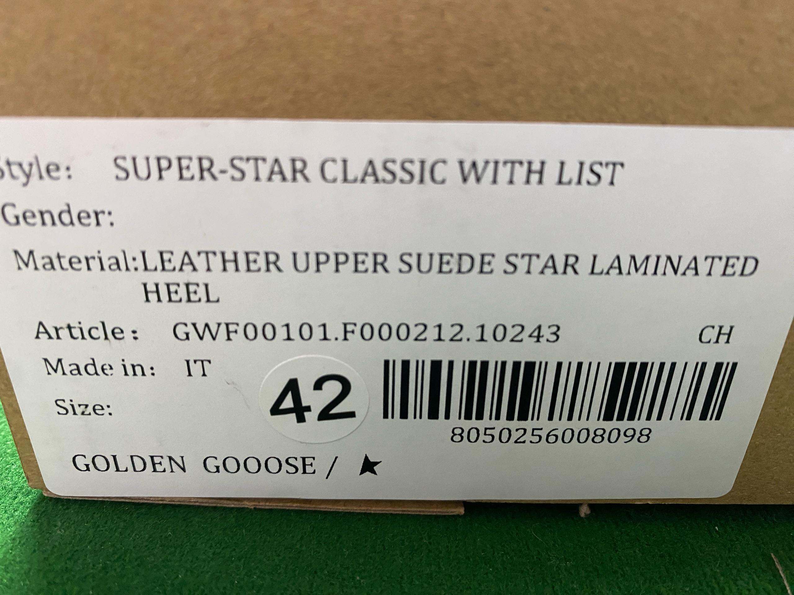 Foto QC 2 de Golden Goose Superstar Low White Gold Glitter Star Black Glitter Heel