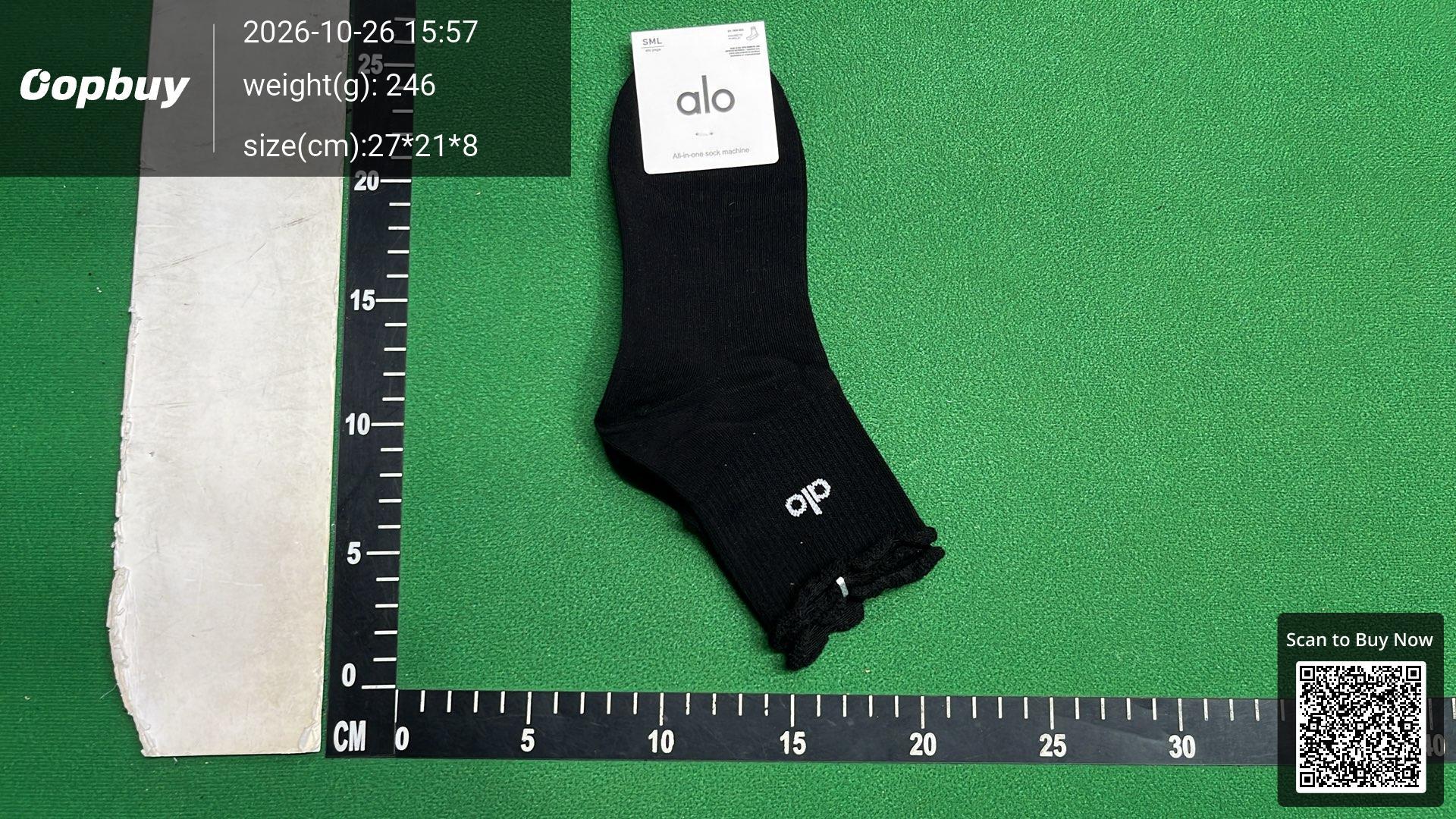 Foto QC 4 de Alo Yoga Unisex Half-Crew Crew Socks 5-Pack Multicolor
