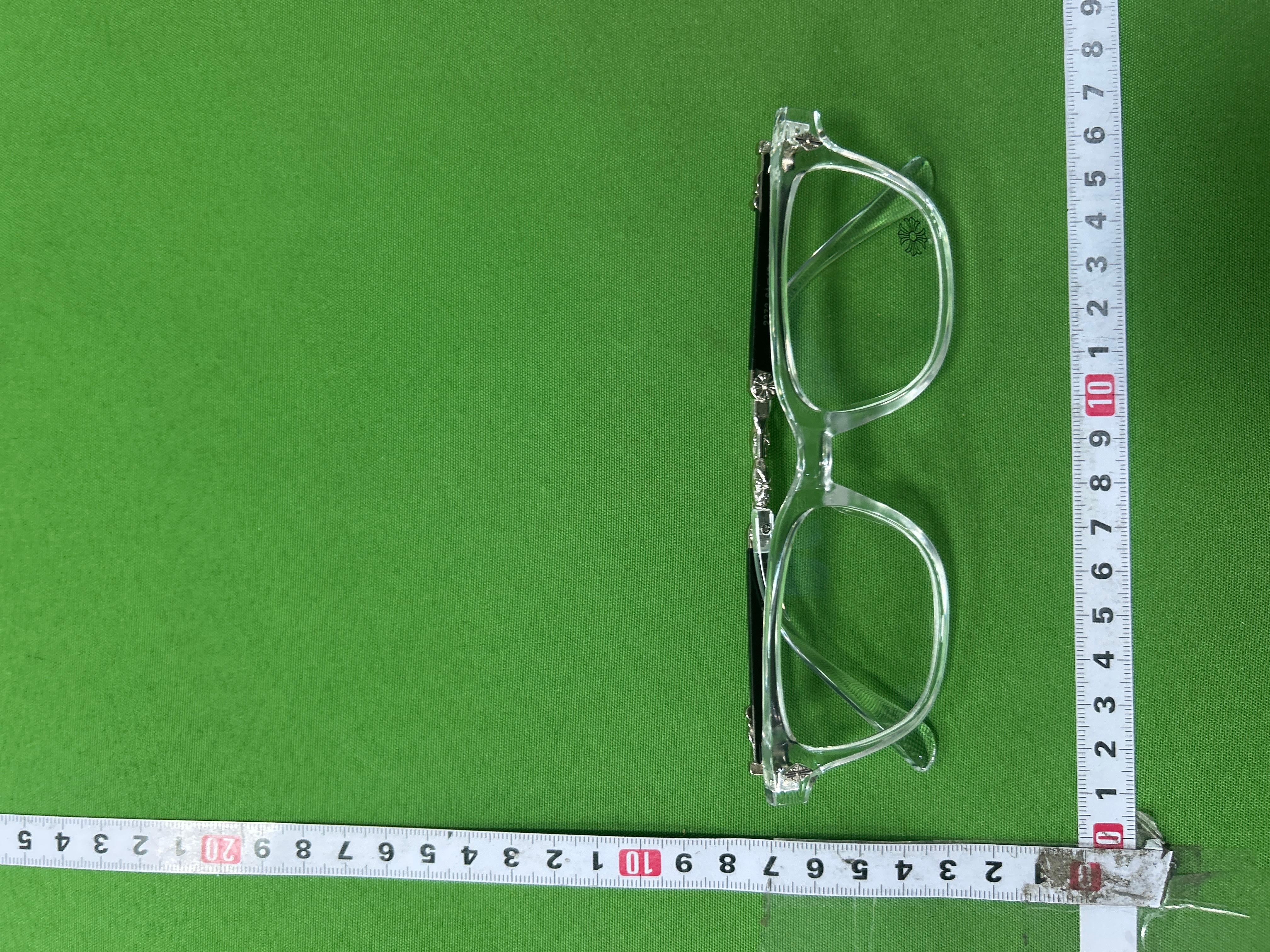 Foto QC 2 de Chrome Hearts Square-Frame Acetate Metal Eyeglasses Black Silver (2275)