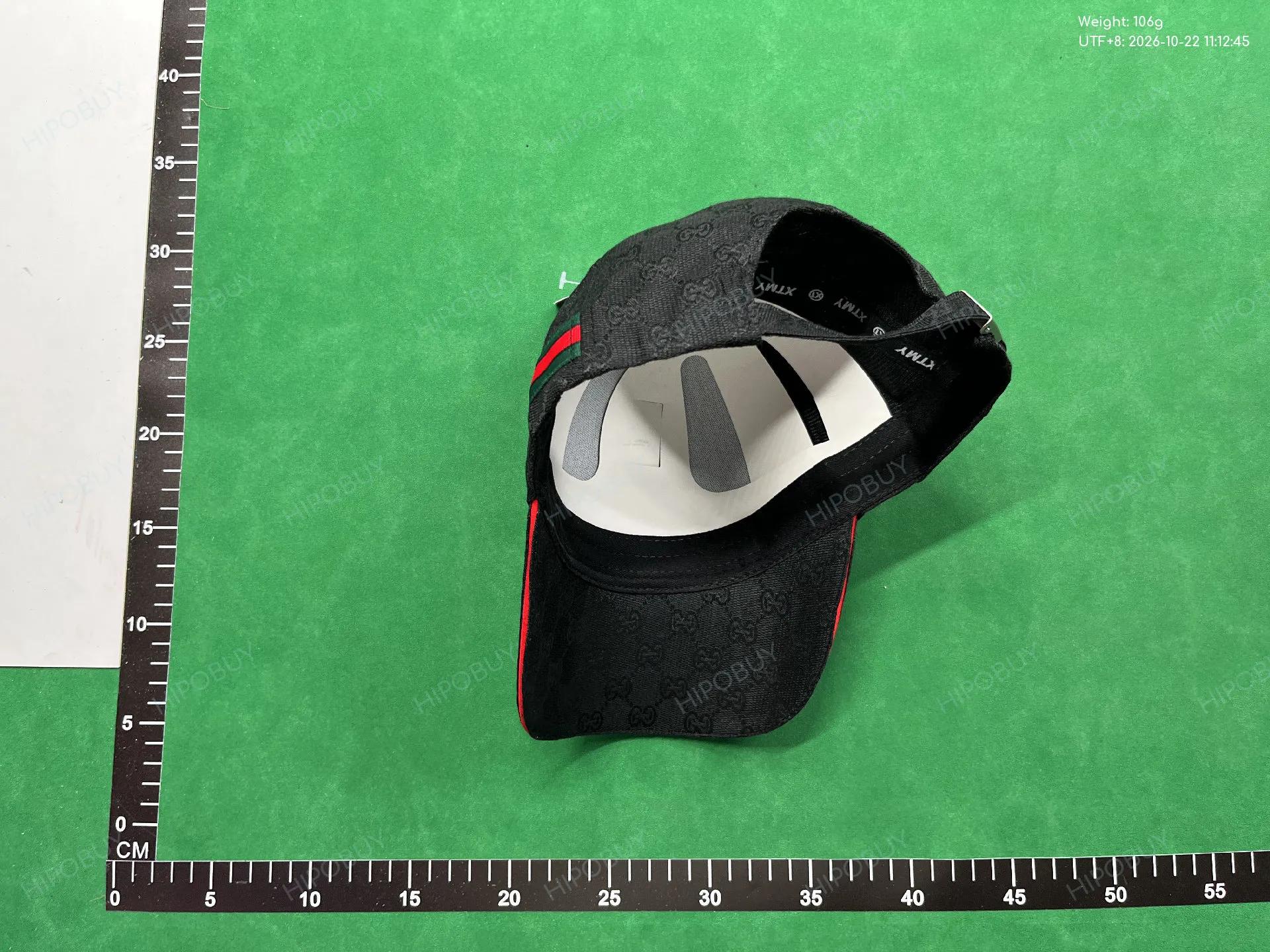 Foto QC 6 de Gucci Original GG Canvas Baseball Hat with Web Beige/Brown