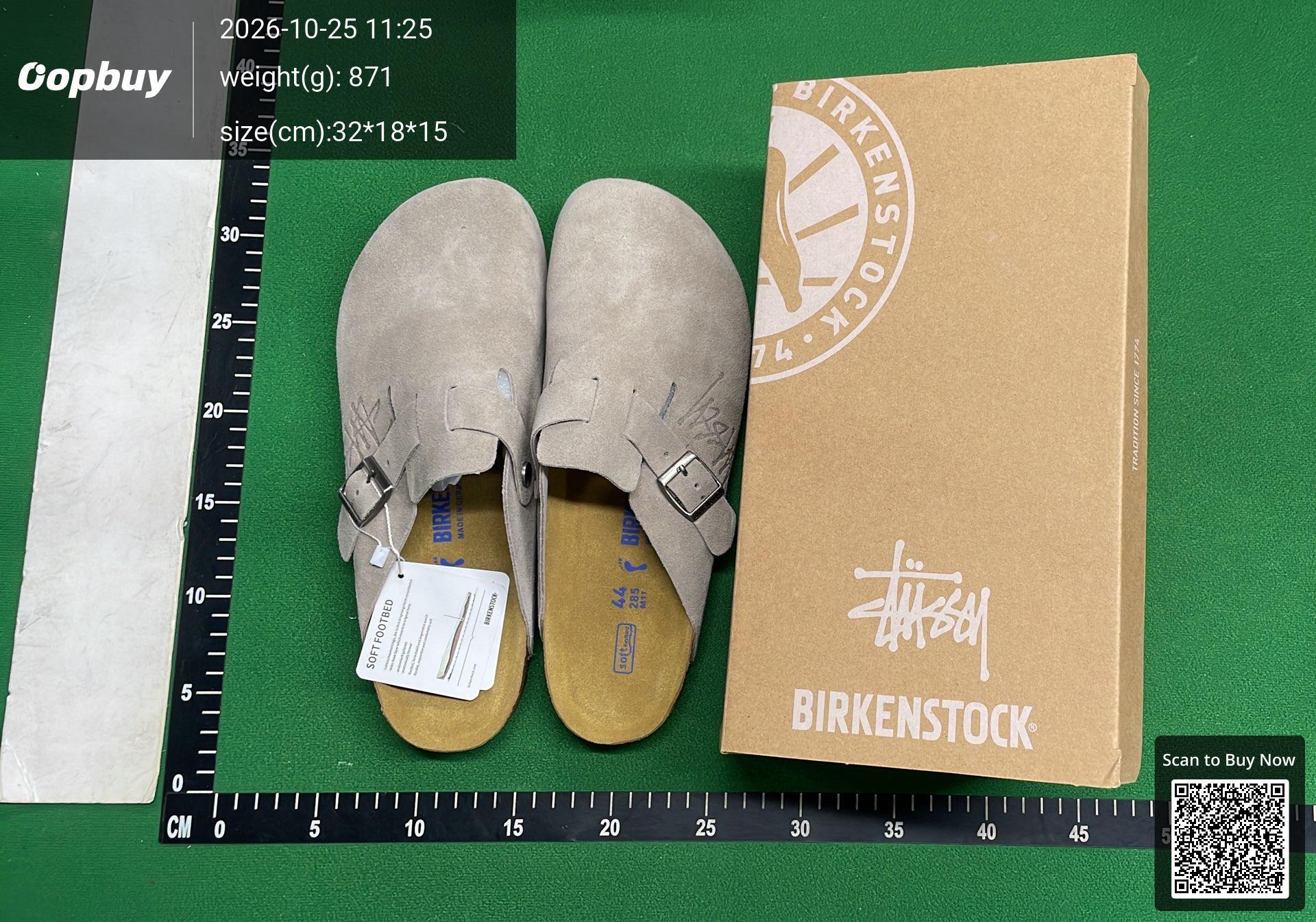 Foto QC 1 de Birkenstock Boston Pink Suede Soft Footbed Chrome Hearts Cross