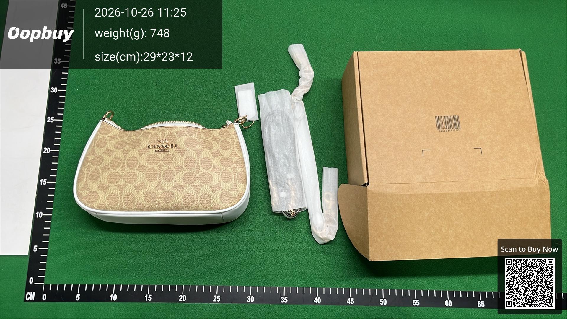 Foto QC 5 de Coach Teri 25 Signature Canvas Khaki
