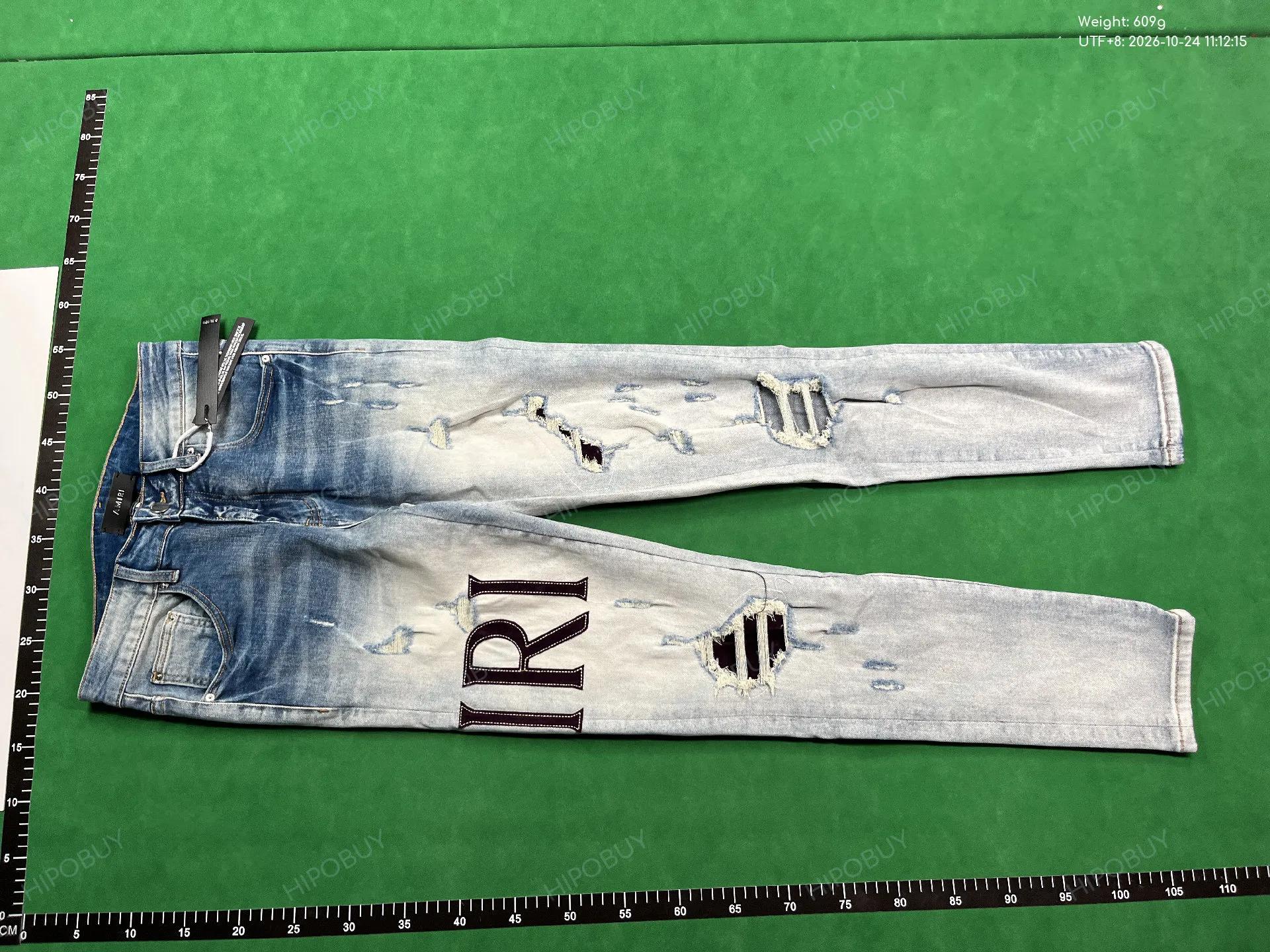 Foto QC 6 de Amiri MX1 Jeans Distressed Slim Fit Light Blue