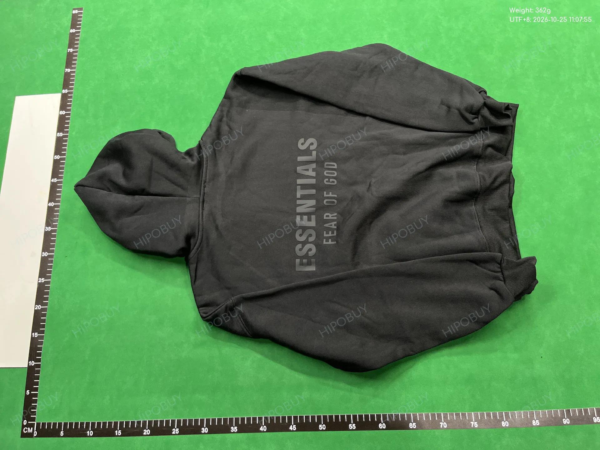 Foto QC 3 de Fear of God Essentials Hoodie Back Logo Grey