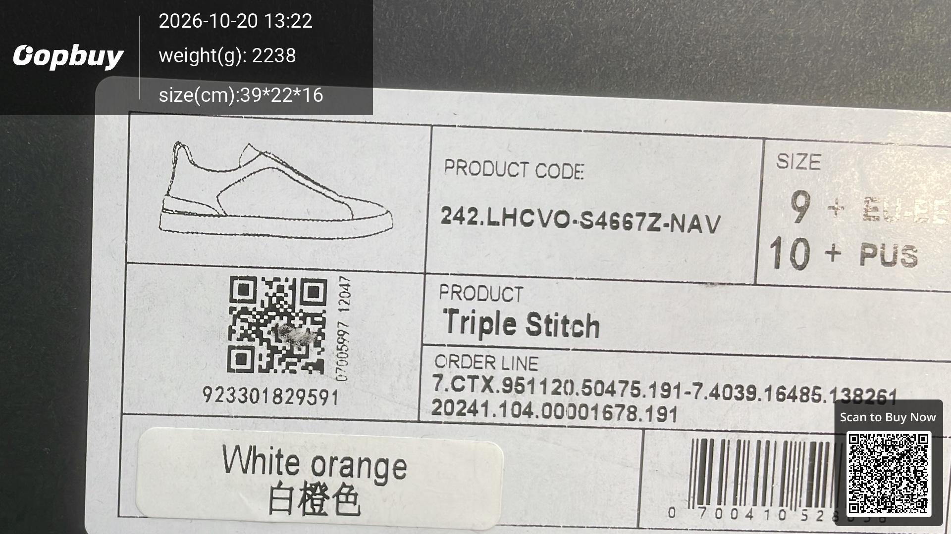Foto QC 2 de Zegna Triple Stitch Leather Low-top Black