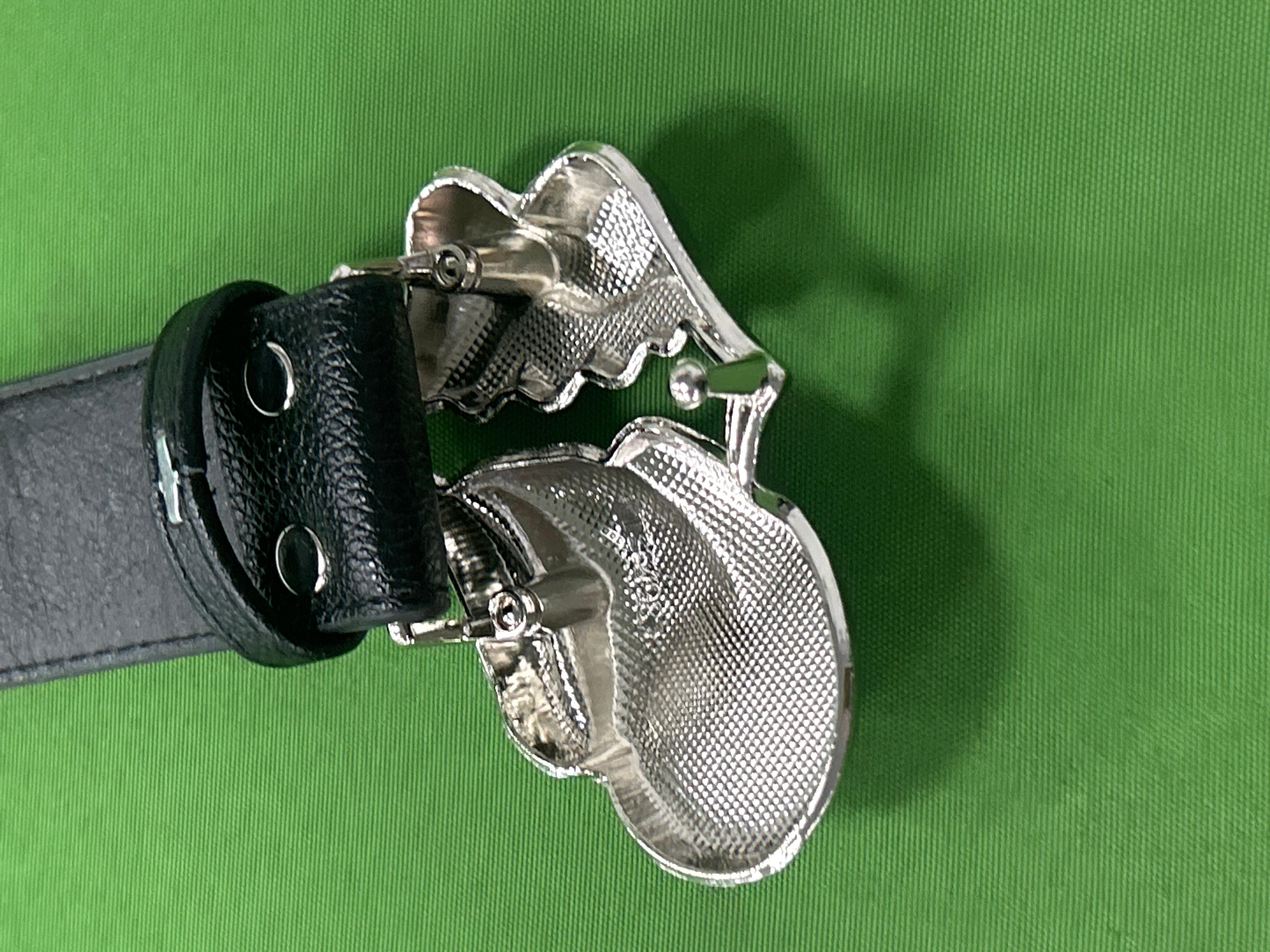 Foto QC 3 de Chrome Hearts Cemetery Cross Belt Black