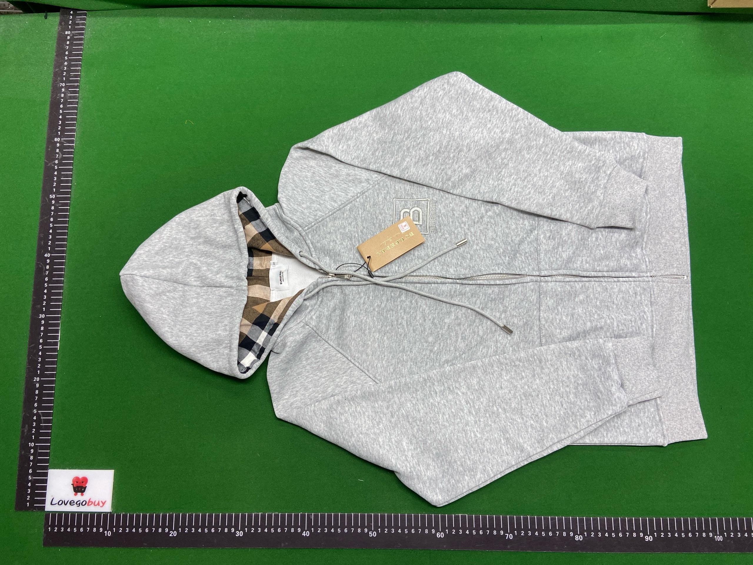 Foto QC 3 de Burberry Hoodie Vintage Check Lined Zip Up Black