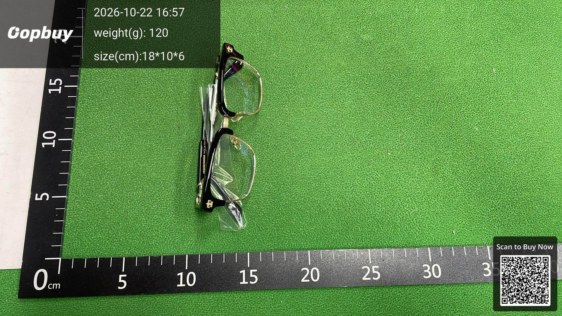 Foto QC 7 de Chrome Hearts Square-Frame Acetate Metal Eyeglasses Black Silver (8010)
