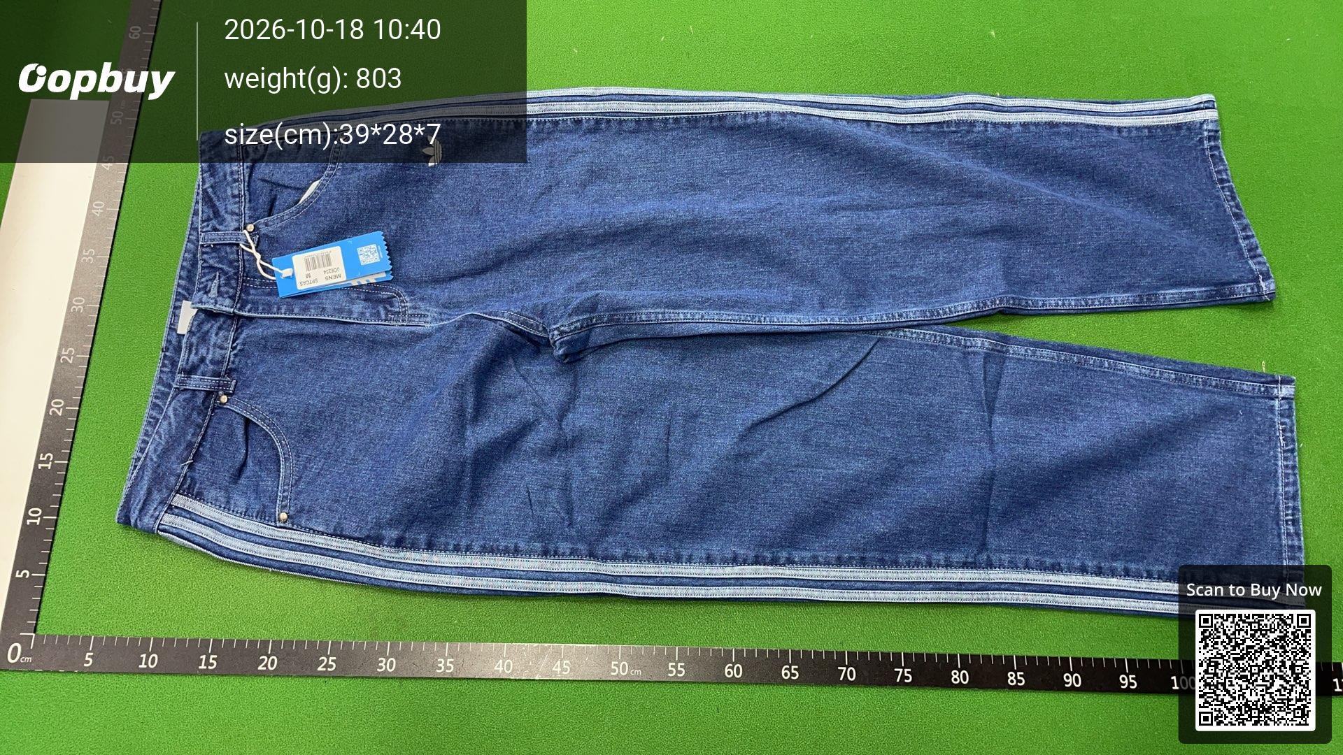 Foto QC 2 de adidas Originals Loose Curved 3-Stripes Jeans Medium Black Denim